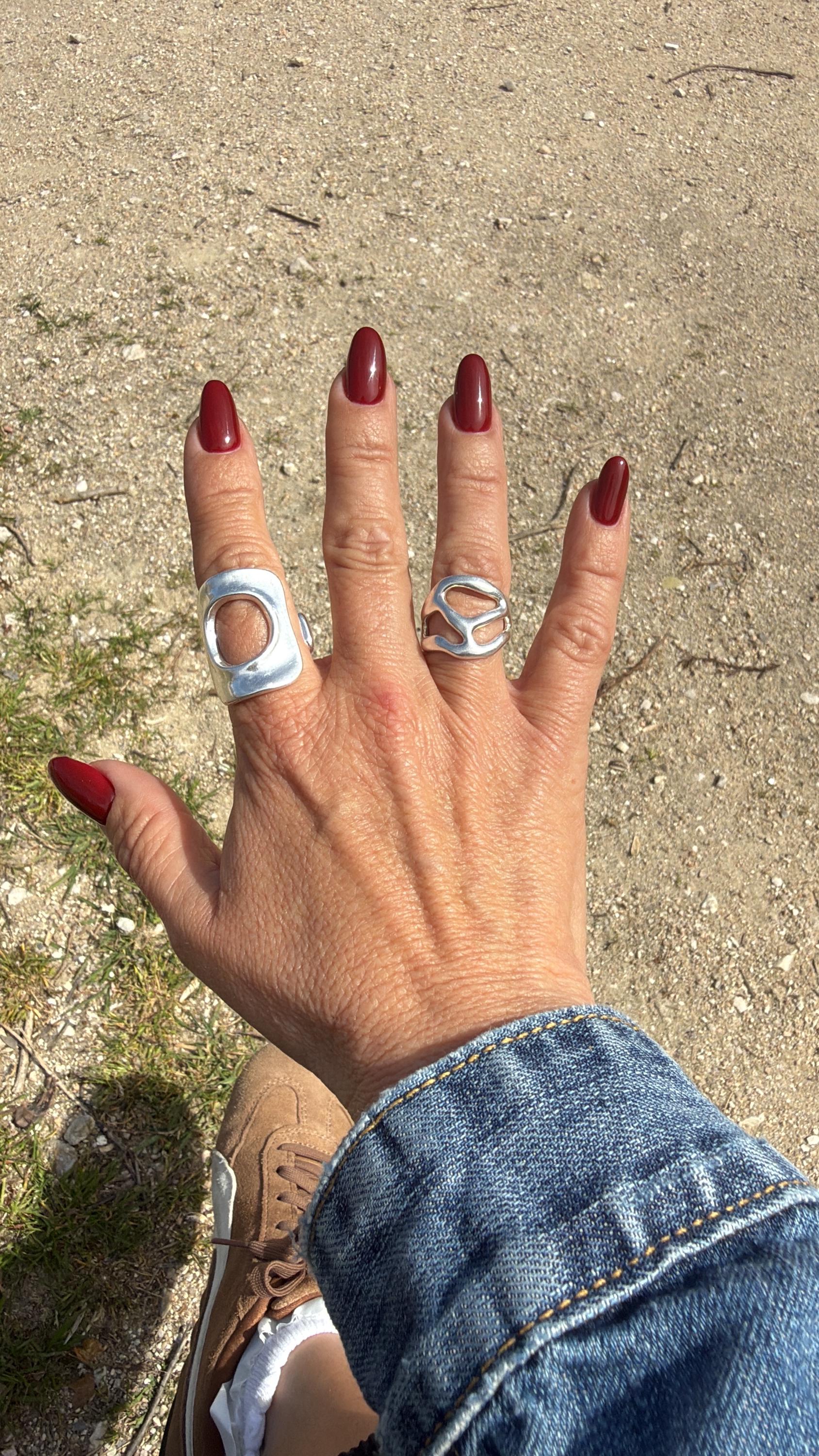 Statement Ring Chunky Silver Ring Gift For Birthday Gift Idea Bold Jewelry Silver Gift For Friend Gift For Mom Trendy