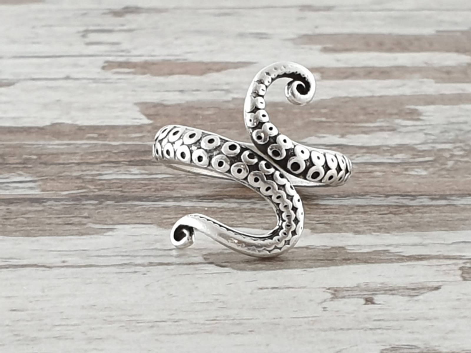 Gold plated octopus shaped bohemian ring