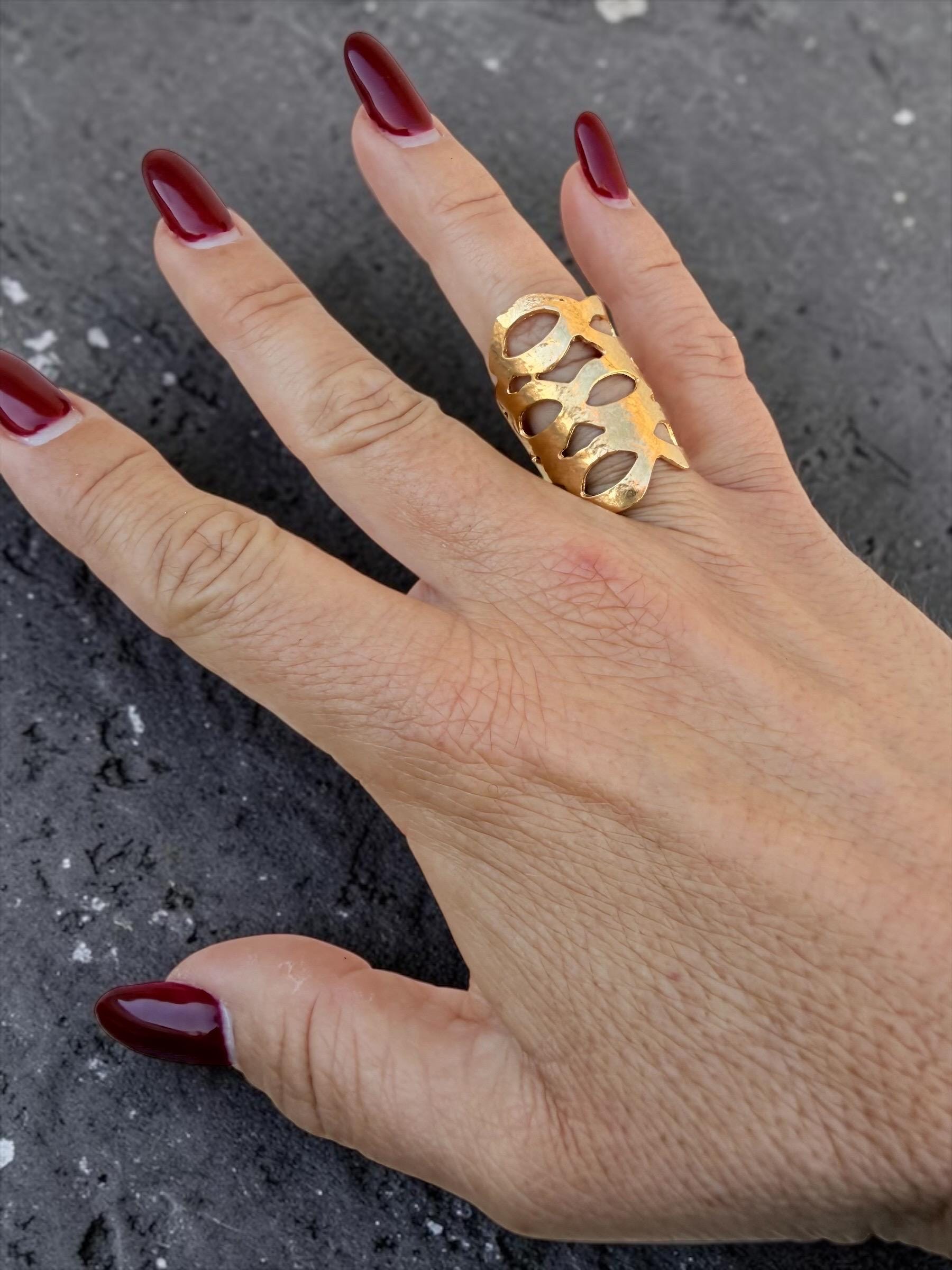 Chunky Silver Adjustable Ring, abstract ring, Statement Jewelry.