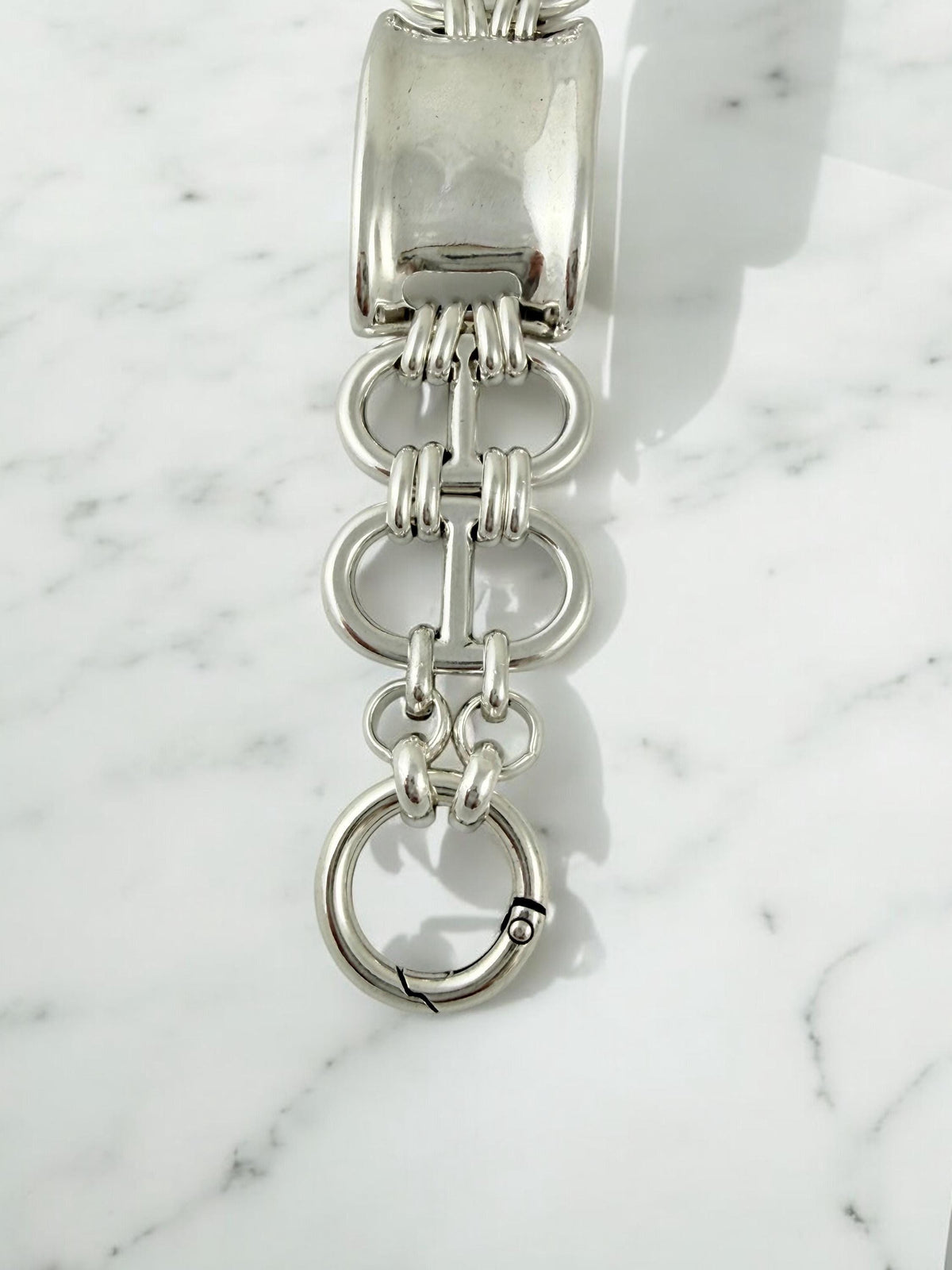 Chunky silver bracelet, cuff bracelet, silver bold bracelet, silver chain bracelet, thick link bracelet, , statement bracelet