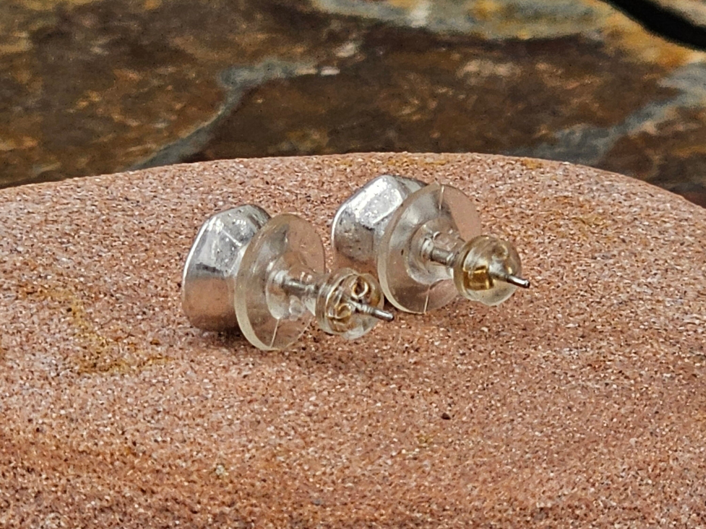 Swarovsky crystal earrings, sparkling silver studs, customized jewelry