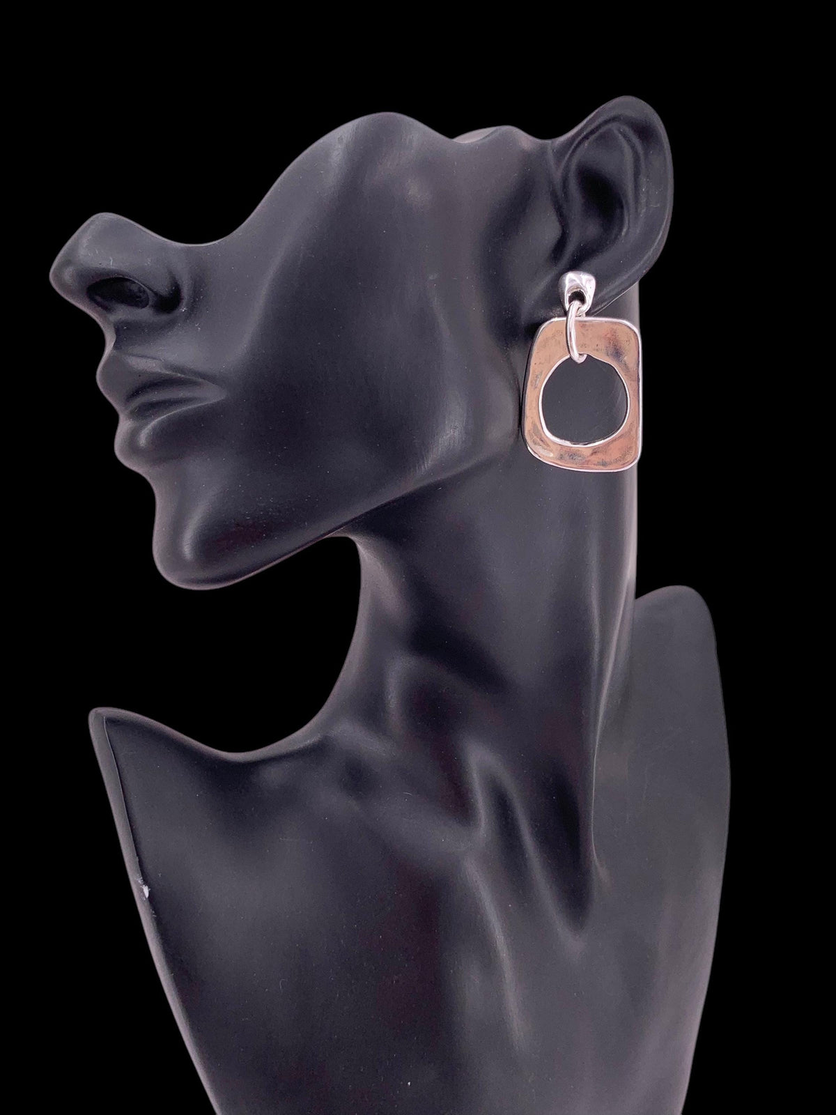 Statement voluminous dangle earrings, chunky silver earrings, bold dangle earrings, silver earrings, oversize earrings, gift for her