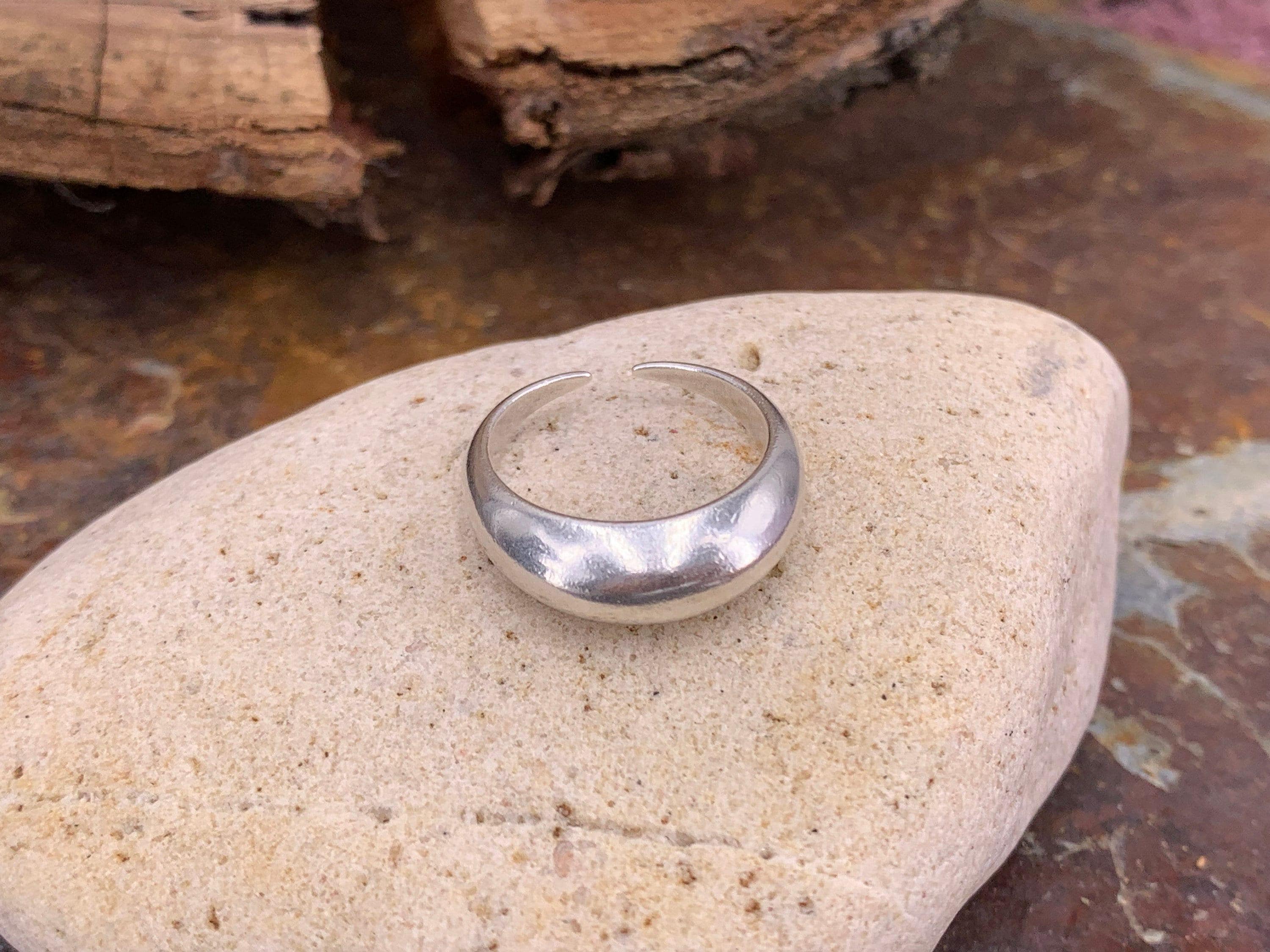 Chunky silver ring, dome ring, bold silver ring, statement silver ring, bulky wide ring, bohemian ring, uno de 50 style, gift for women