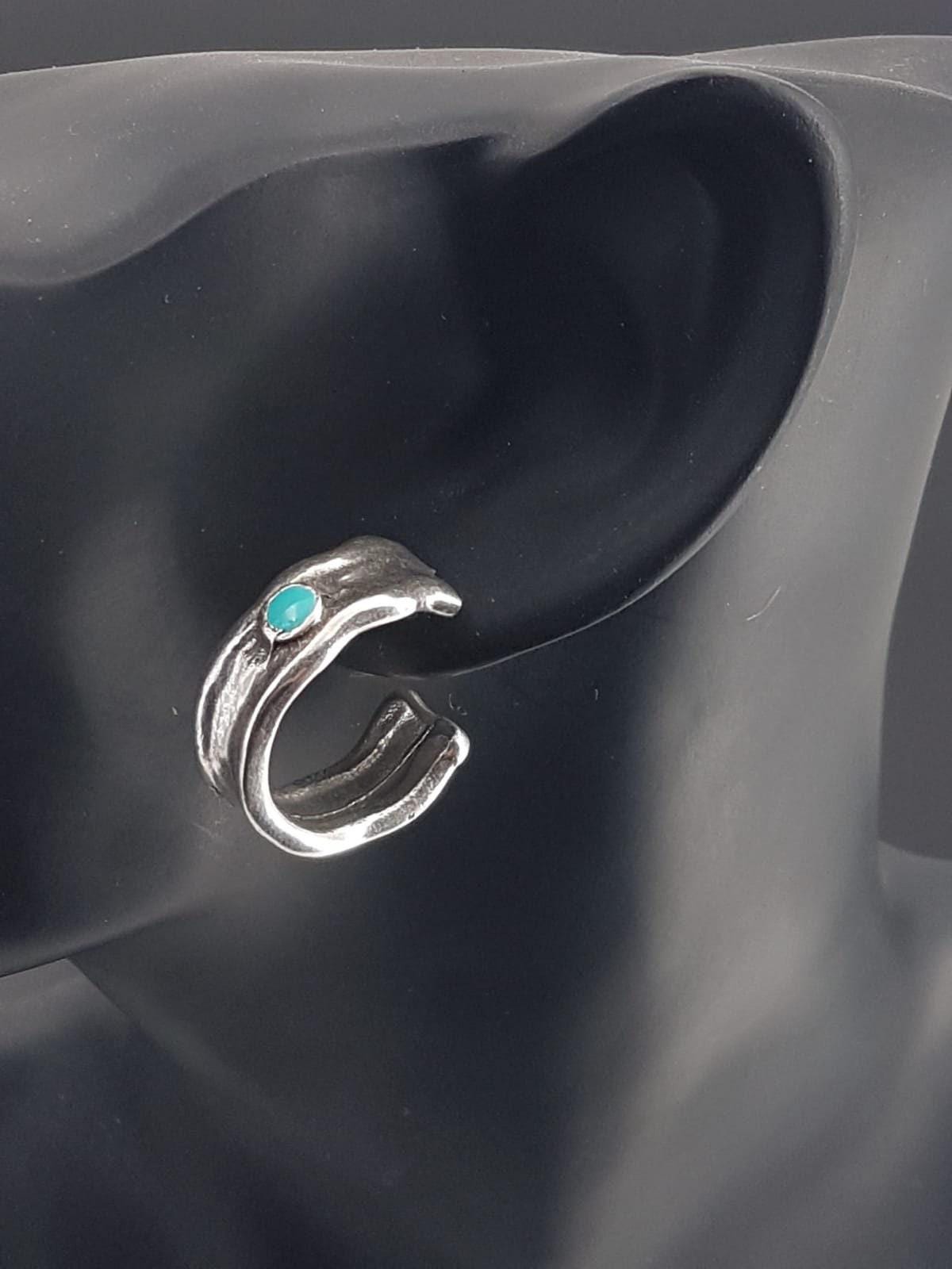 Chunky silver hammered hoops earrings, bohemian bold jewelry