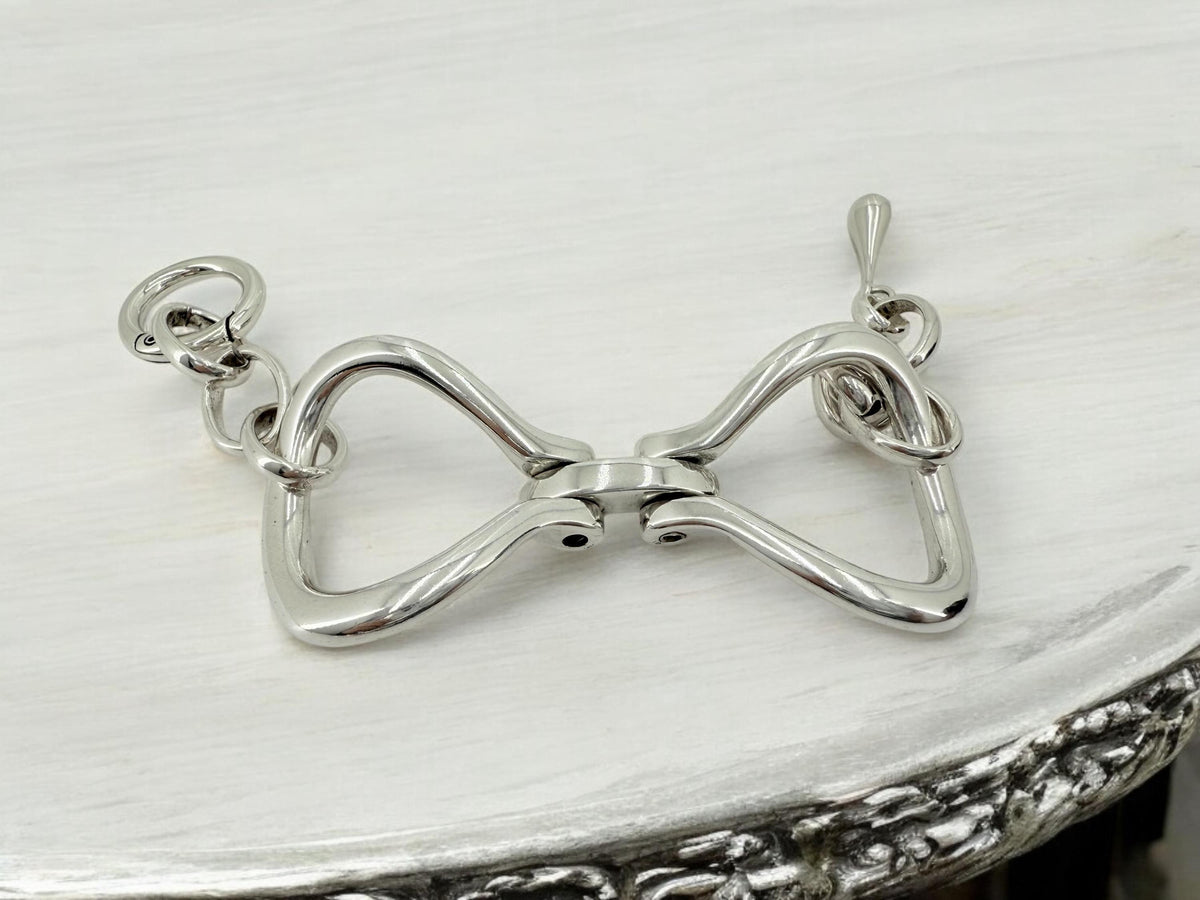 Silver bracelet, chunky silver cuff, bold chain bracelet, uno de 50 style, gift for her, hypoallergenic, high-quality silver-plated zamak
