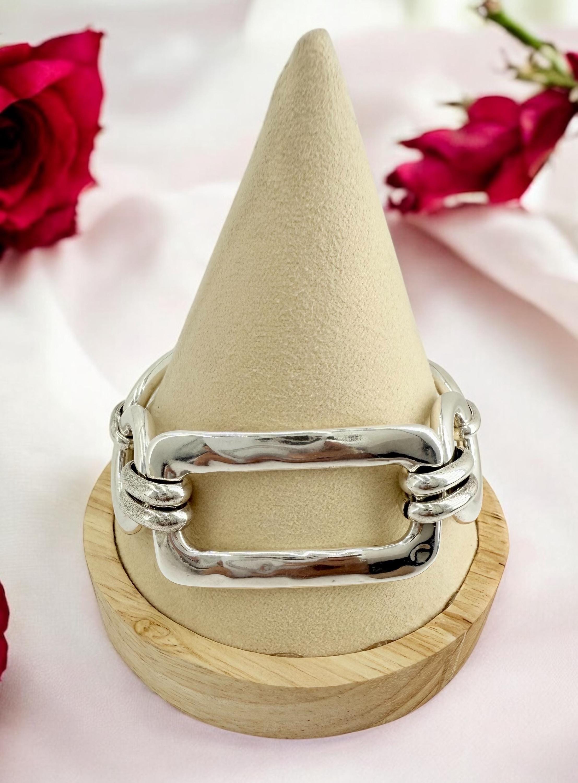 Chunky chain bracelet with extender – bold adjustable design for all wrist sizes, , big link design bracelet