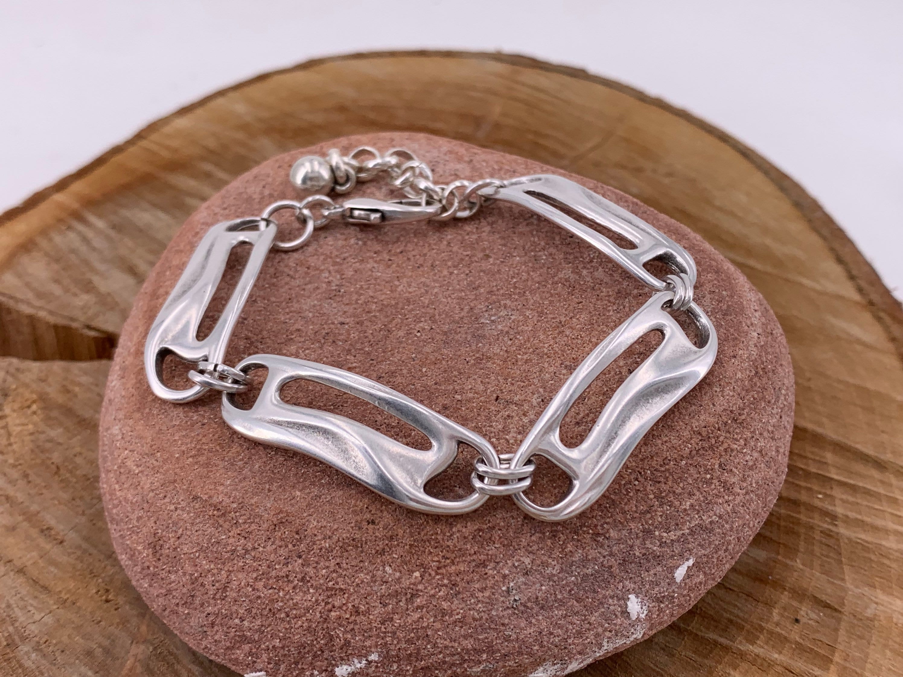 Large link chain bracelet for women. Bold silver plated bracelet with large links.  style bracelet, chunky chain bracelet