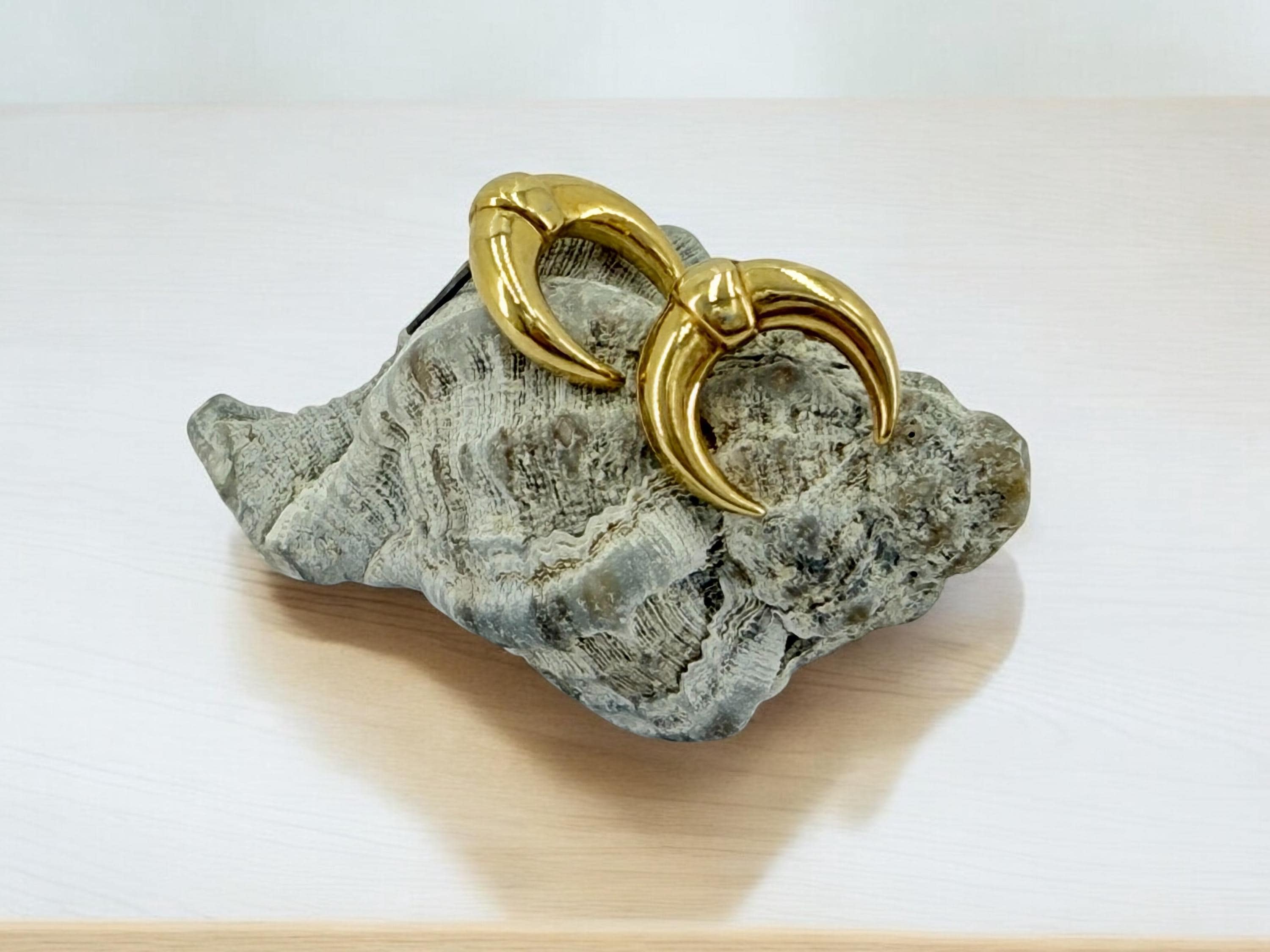 Bohemian Moon Earrings – Tribal Style Studs in Gold or Silver – Everyday Celestial Jewelry – Women’s Gift