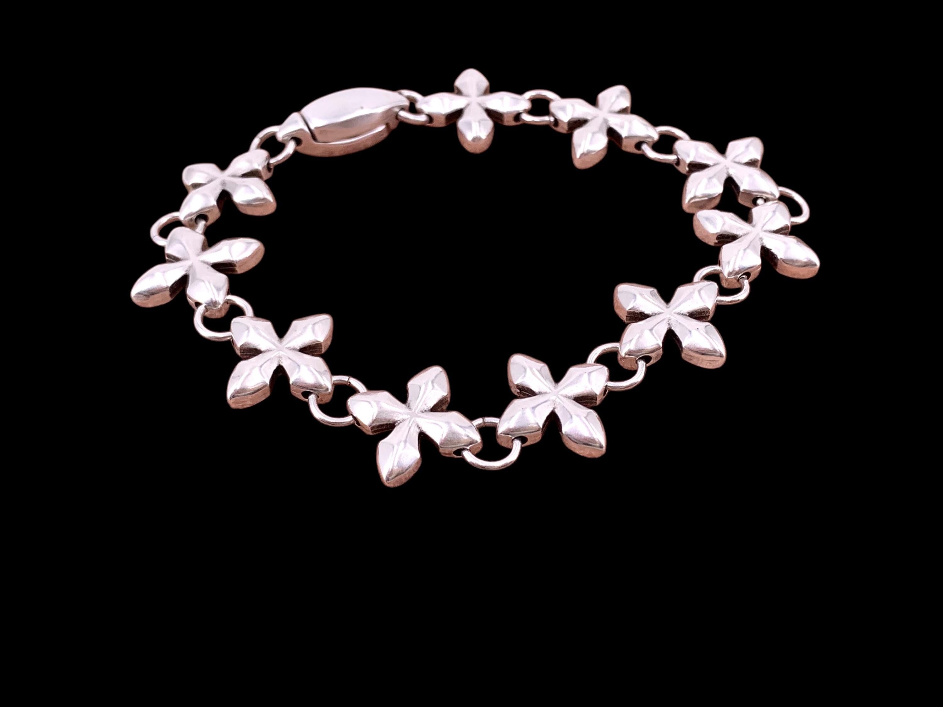Original chunky link Unisex Sculptural Chain Bracelet – Custom-Fit Silver Link Design with Magnetic or Lobster Clasp