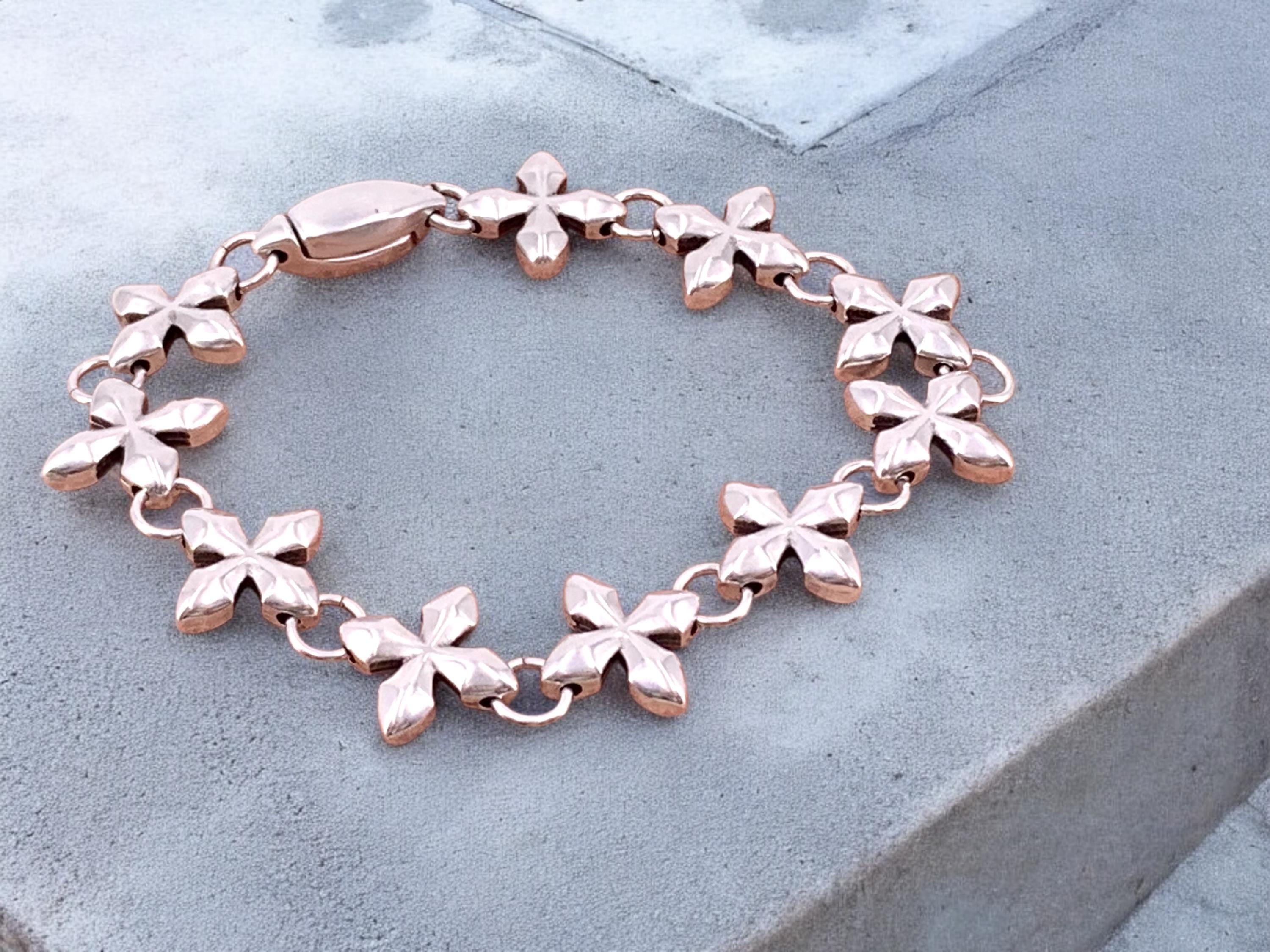 Original chunky link Unisex Sculptural Chain Bracelet – Custom-Fit Silver Link Design with Magnetic or Lobster Clasp