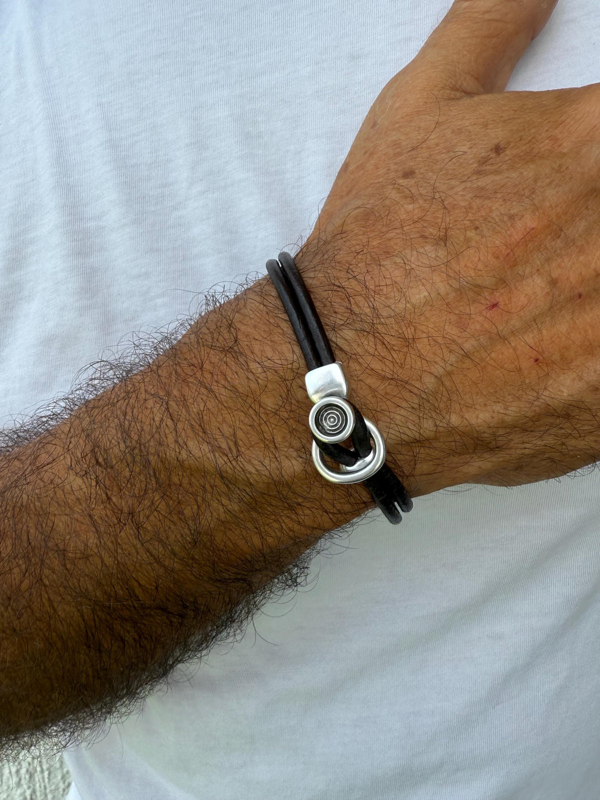 Unisex bohemian leather bracelet- gift for couples, handmade custom jewelry