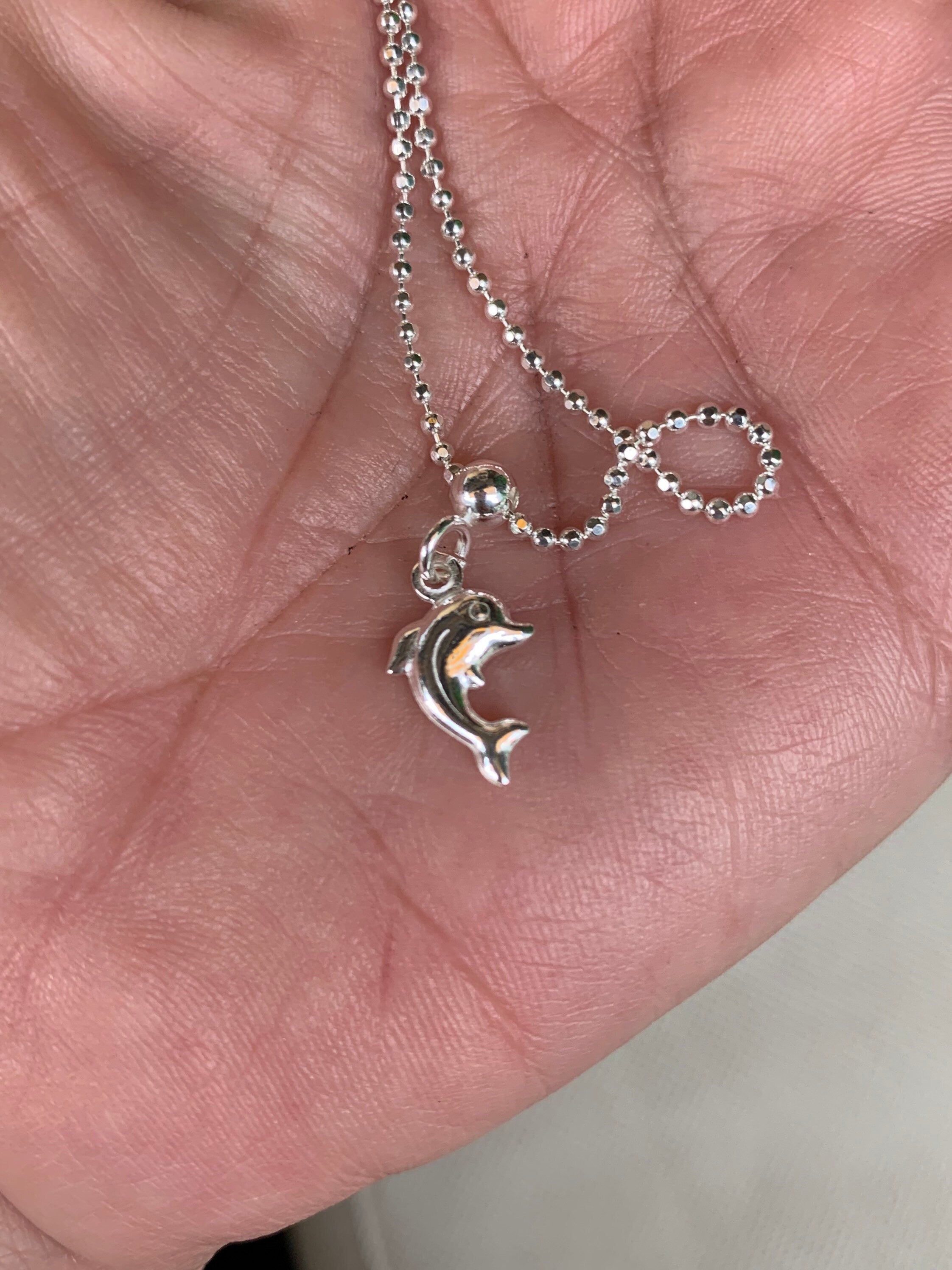 925 Sterling Silver Dolphin Anklet – Handmade Ocean-Inspired Jewelry, Delicate Gift for Her, perfect summer gift, charmed anklet