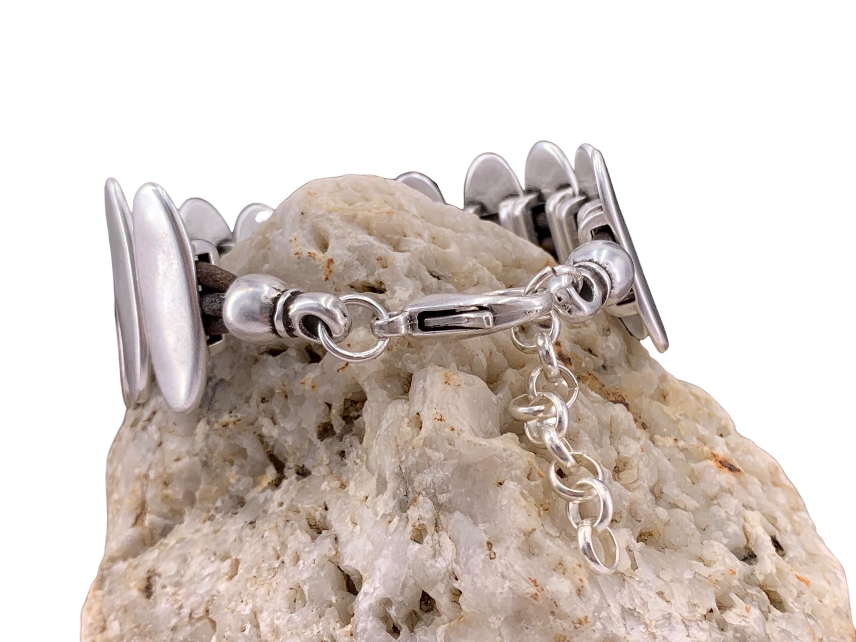 Chunky Silver Bracelet: Bold Rock Style silver plated Jewelry