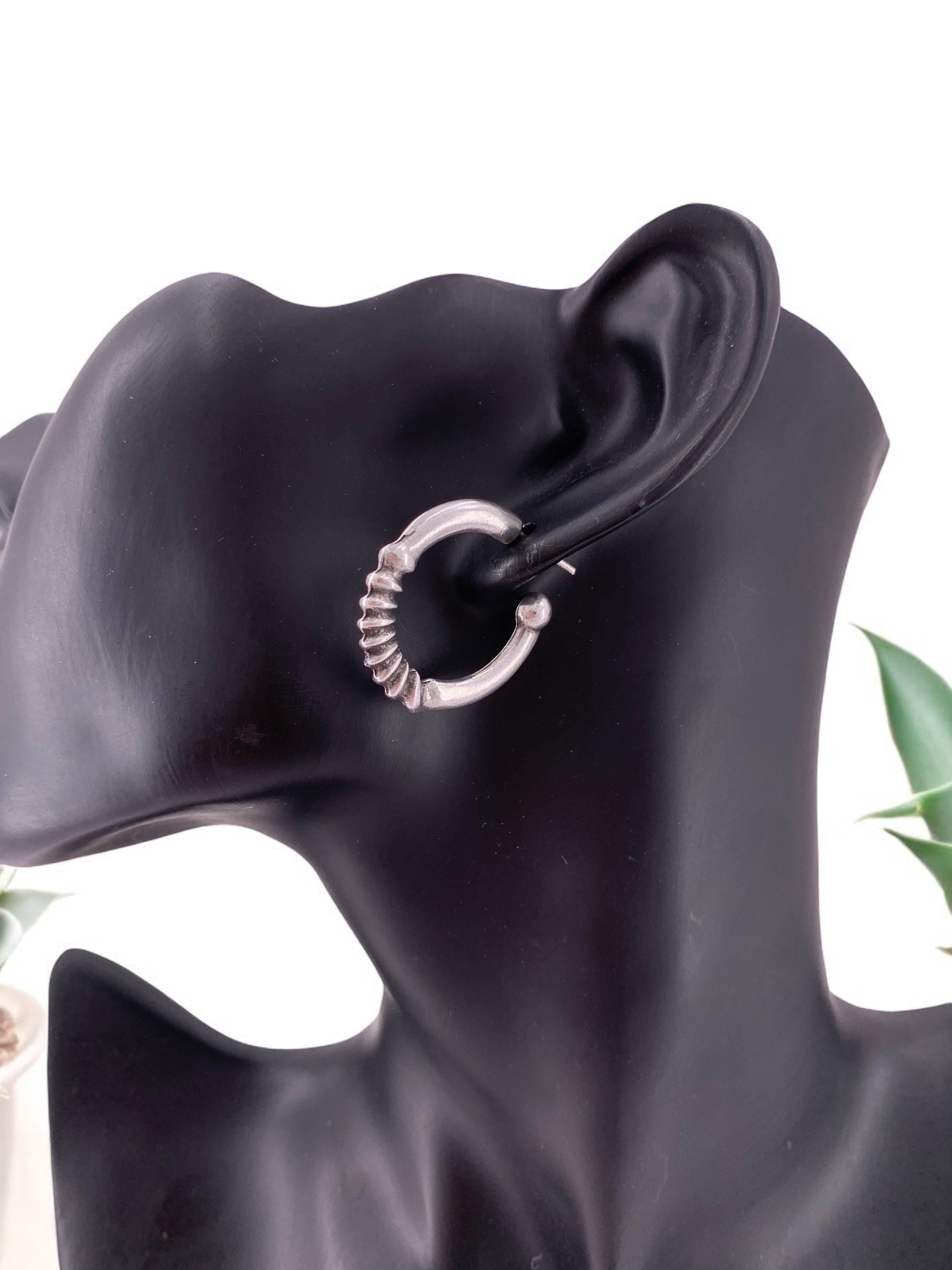 Big Chunky silver hoops, hammered hoops, engraved silver hoops, statement silver hoops, uno de 50 style, bulky hoops, bohemian hoops, gift