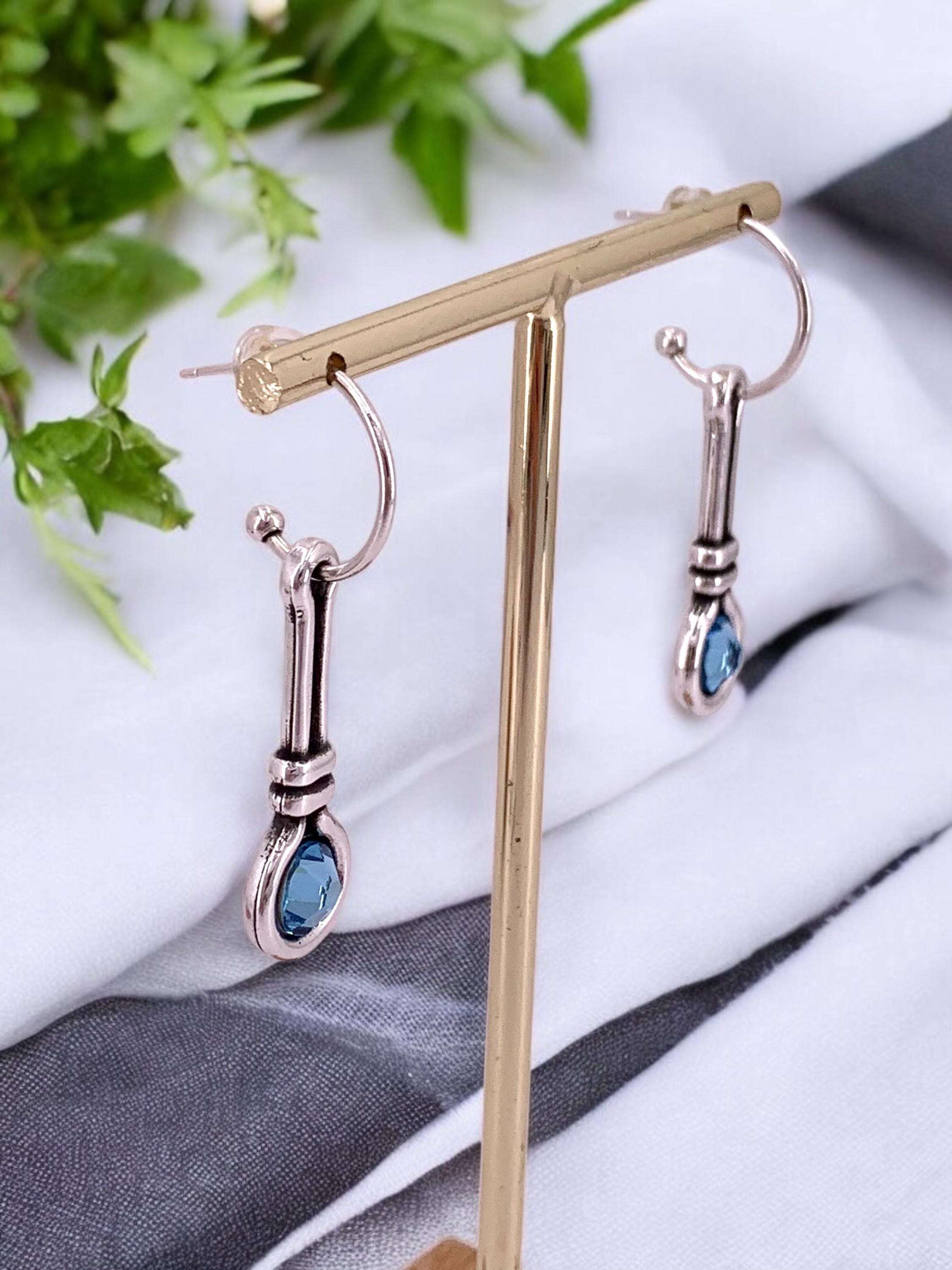 earrings with Swarovski crystal, uno de 50 style, handmade hypoallergenic silver plated , Valentines gift for her, statement dangle earrings