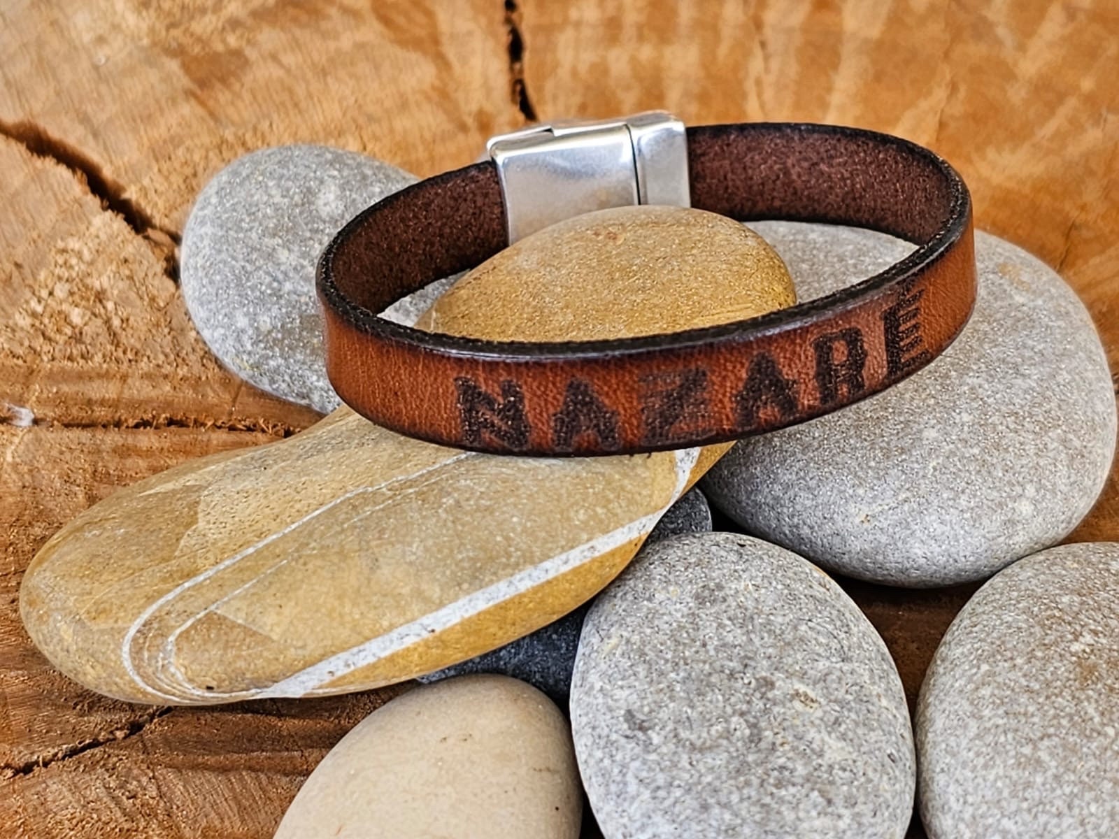 Custom engraved leather bracelet, leather bracelet, boho men bracelet, personalized bracelet, gift for men, surfer bracelet, custom gift