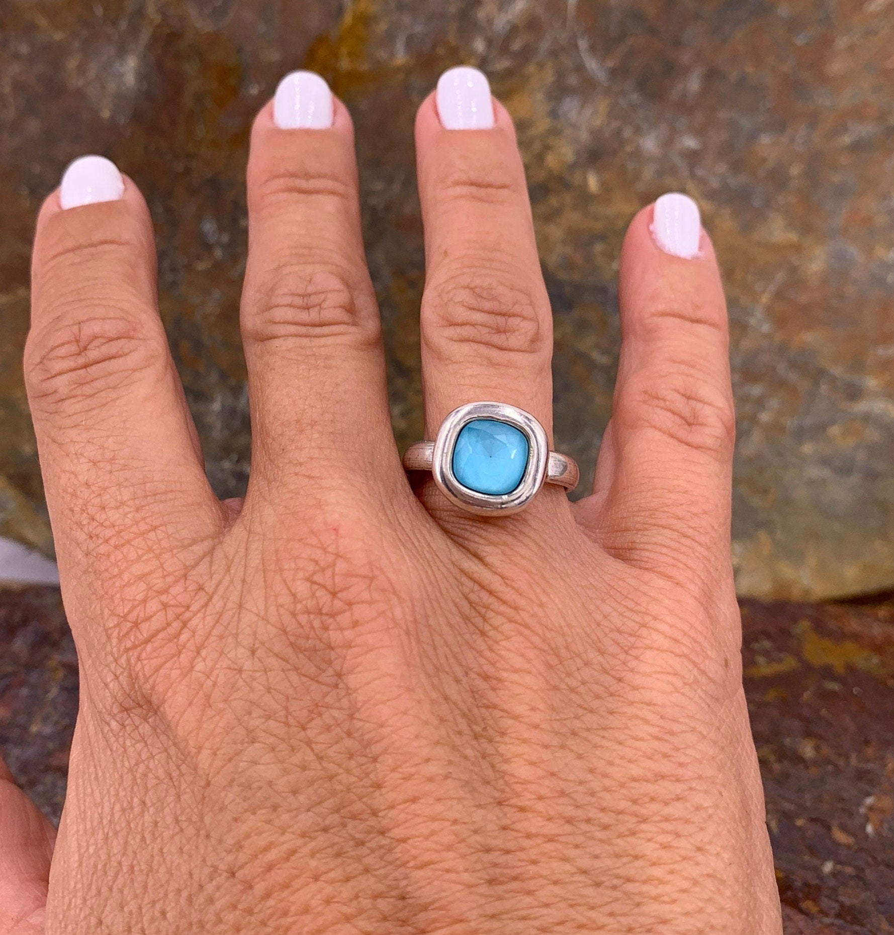 Anillo de plata de tamaño ajustable multicolor con cristal swarovski brillante y llamativo ideal para regalo de mujer, anillo grueso,
