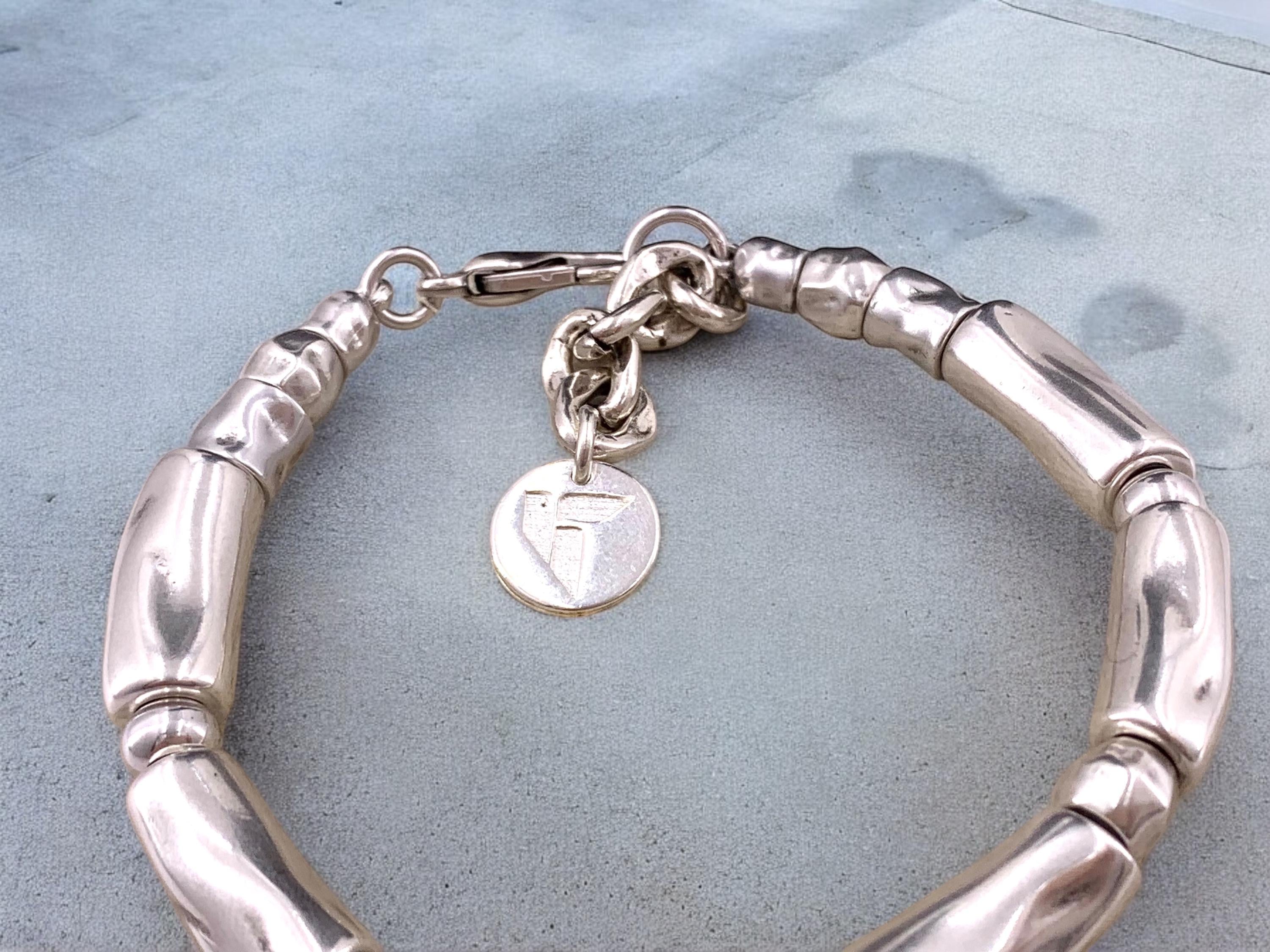 Chunky Silver Bracelet – Blue Heart Pendant – Adjustable bold cuff – Statement Handmade Kukuri Jewelry