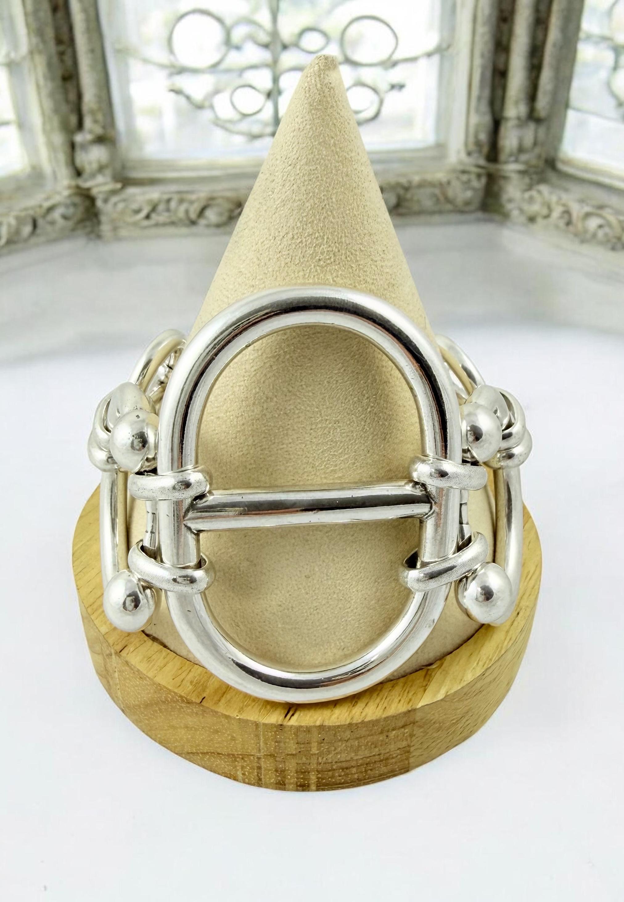 Chunky Silver extra large Link Bracelet – Bold Mariner Chain Design – Adjustable Statement Jewelry For large wrist