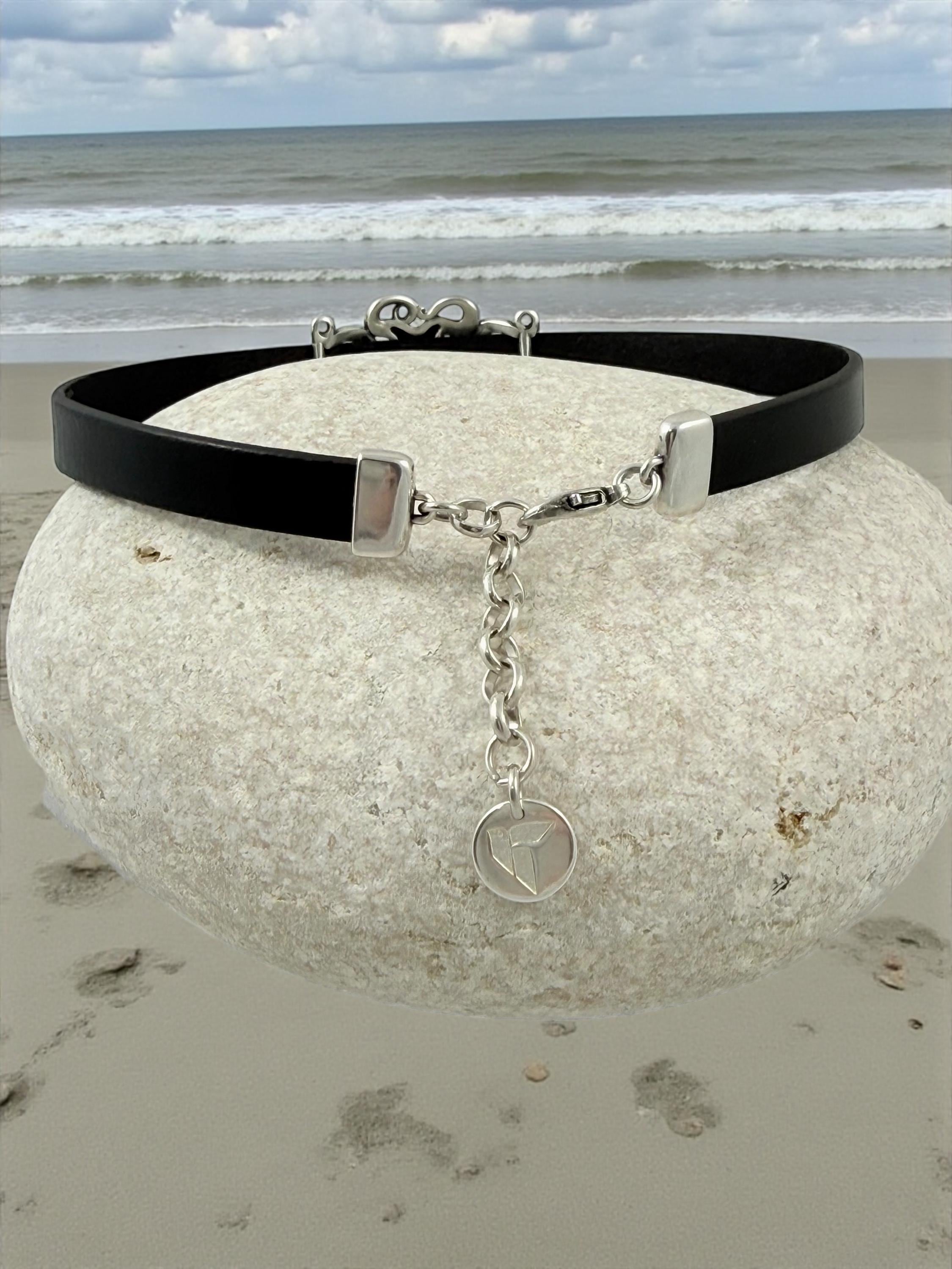 Black Leather Octopus Choker – Adjustable Statement Necklace – Handmade jewelry