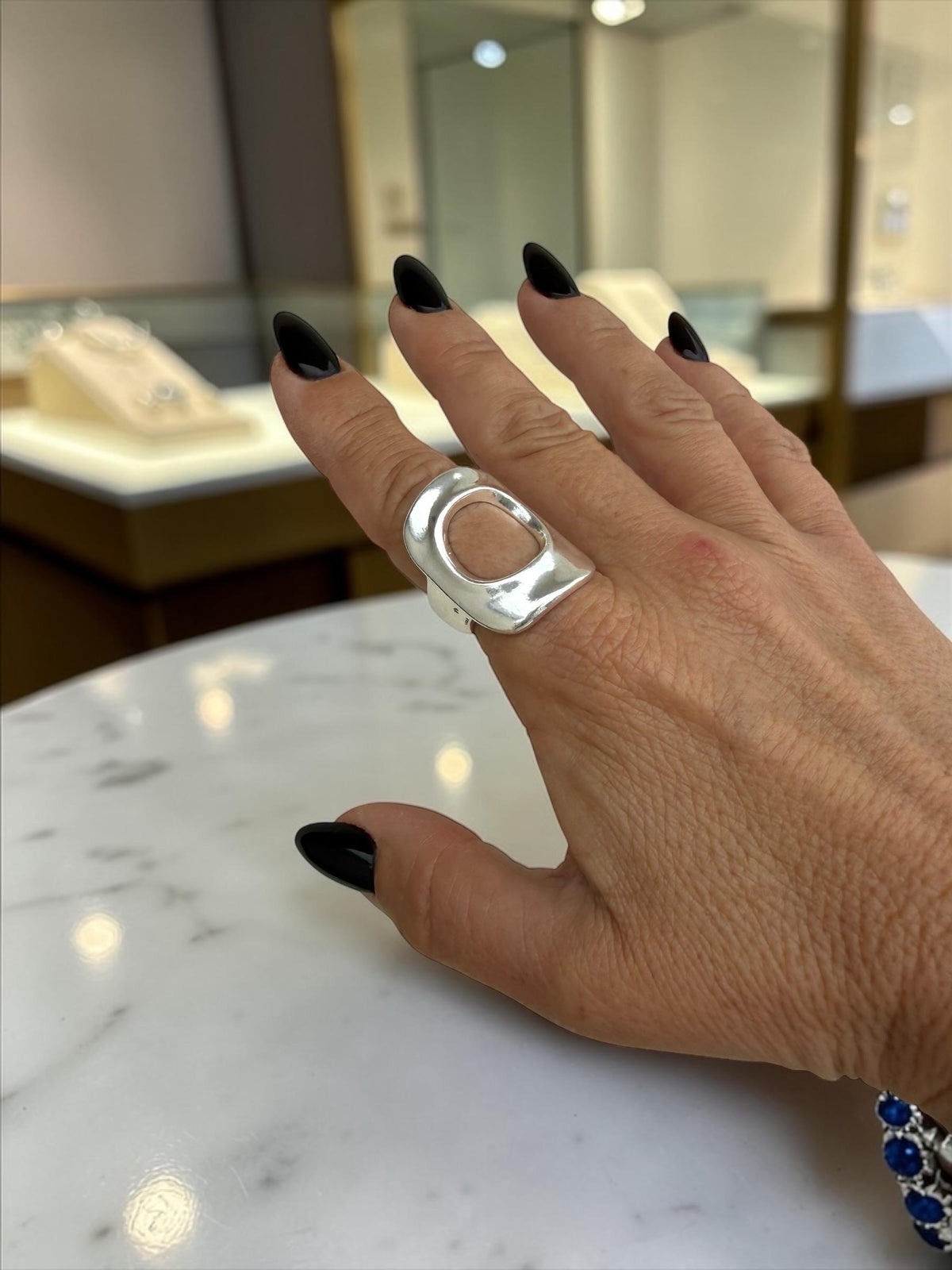 Statement Ring Chunky Silver Ring Gift For Birthday Gift Idea Bold Jewelry Silver Gift For Friend Gift For Mom Trendy