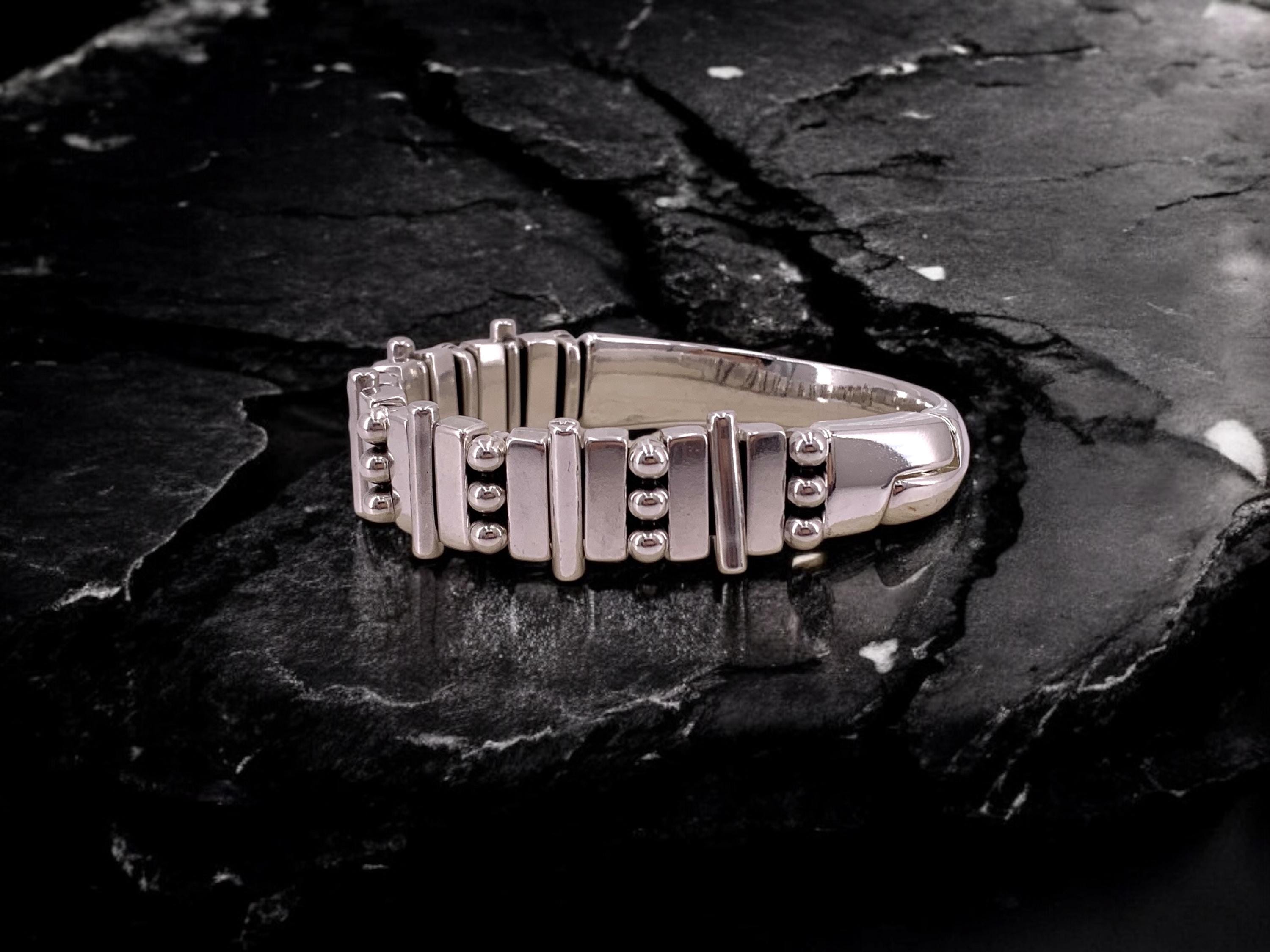 Industrial Silver plated unisex bracelet, masculine metal cuff, men urban style jewelry