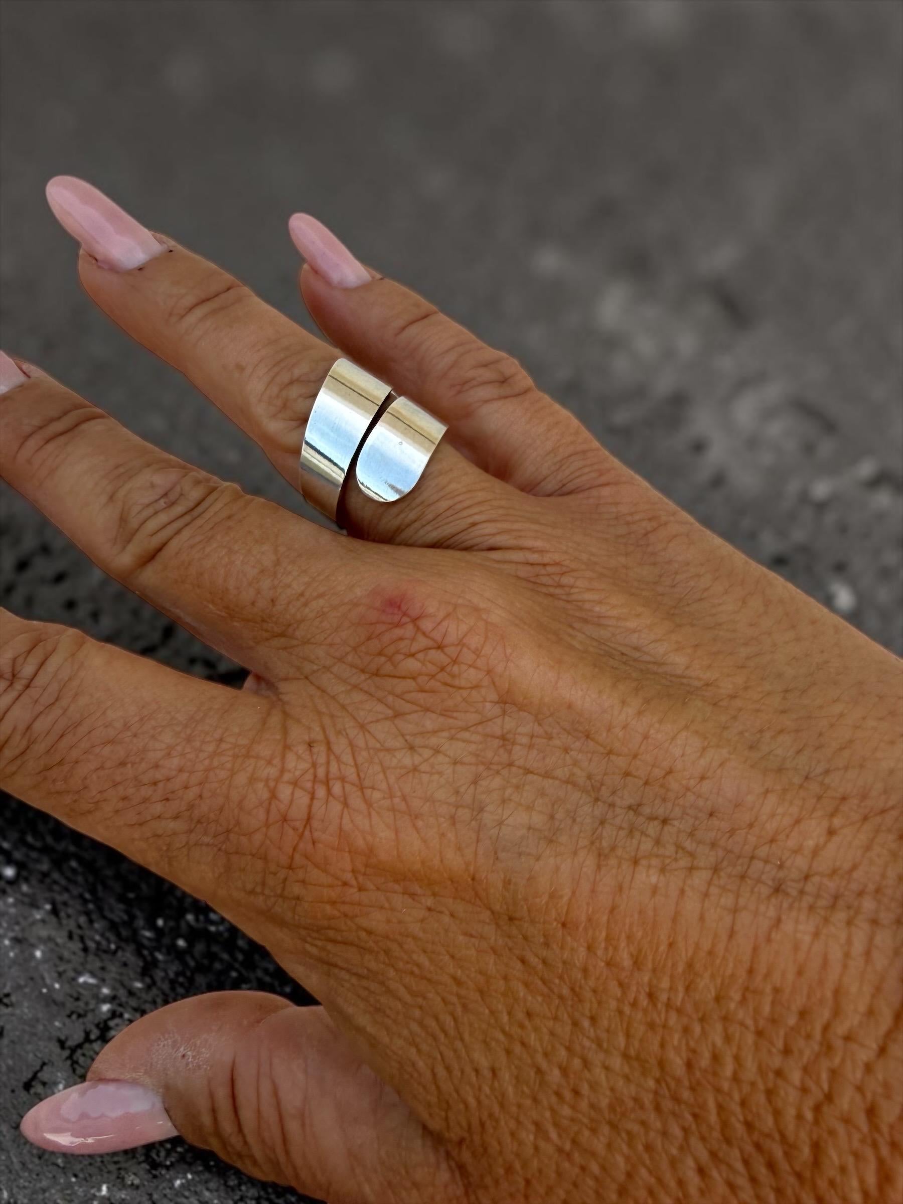 Statement ring, chunky ring, twisted silver ring, wide ring, bold silver ring, oversized ring,  ring, gift for women