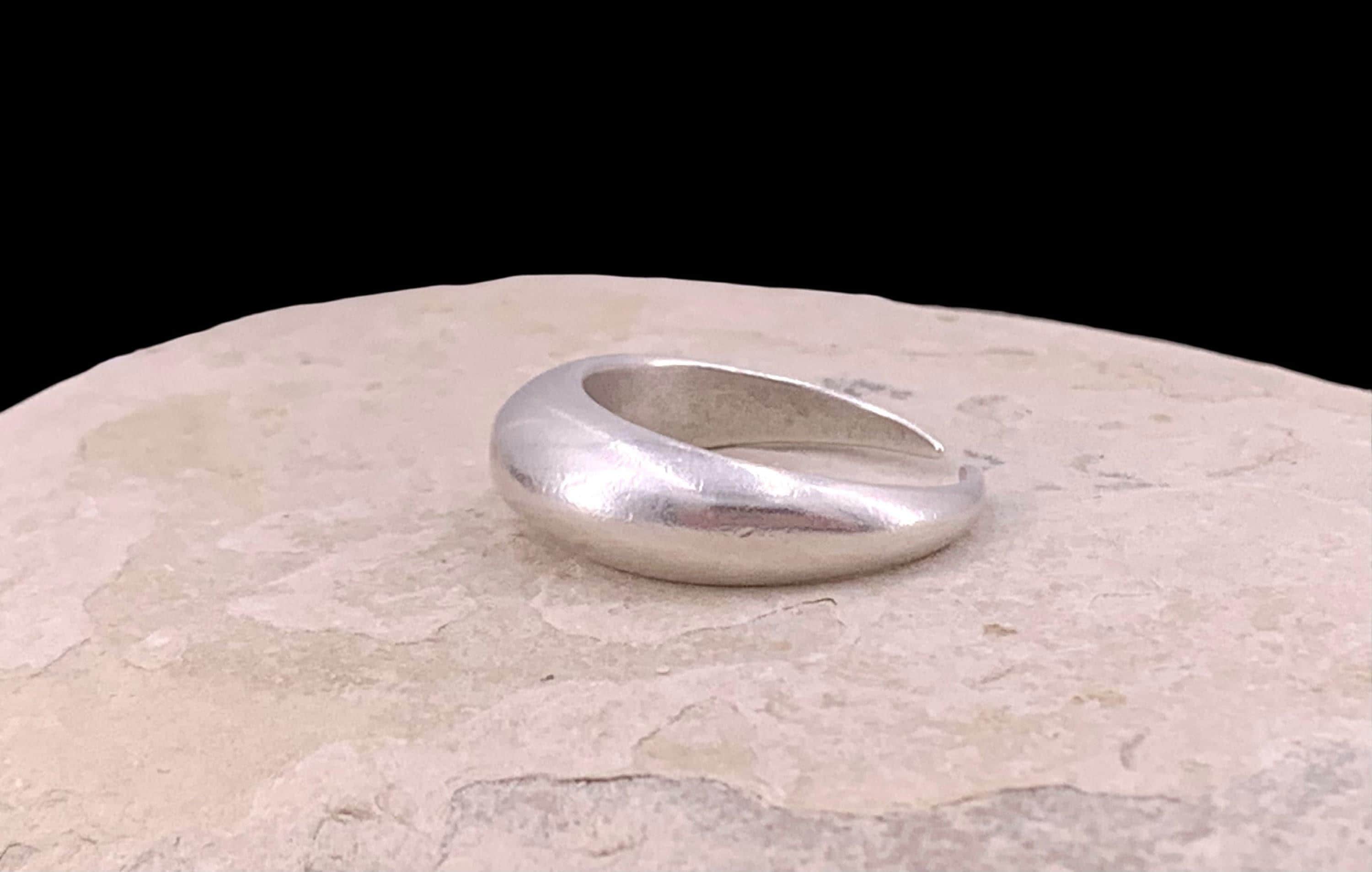 Chunky silver ring, dome ring, bold silver ring, statement silver ring, bulky wide ring, bohemian  ring, uno de 50 style, gift for women