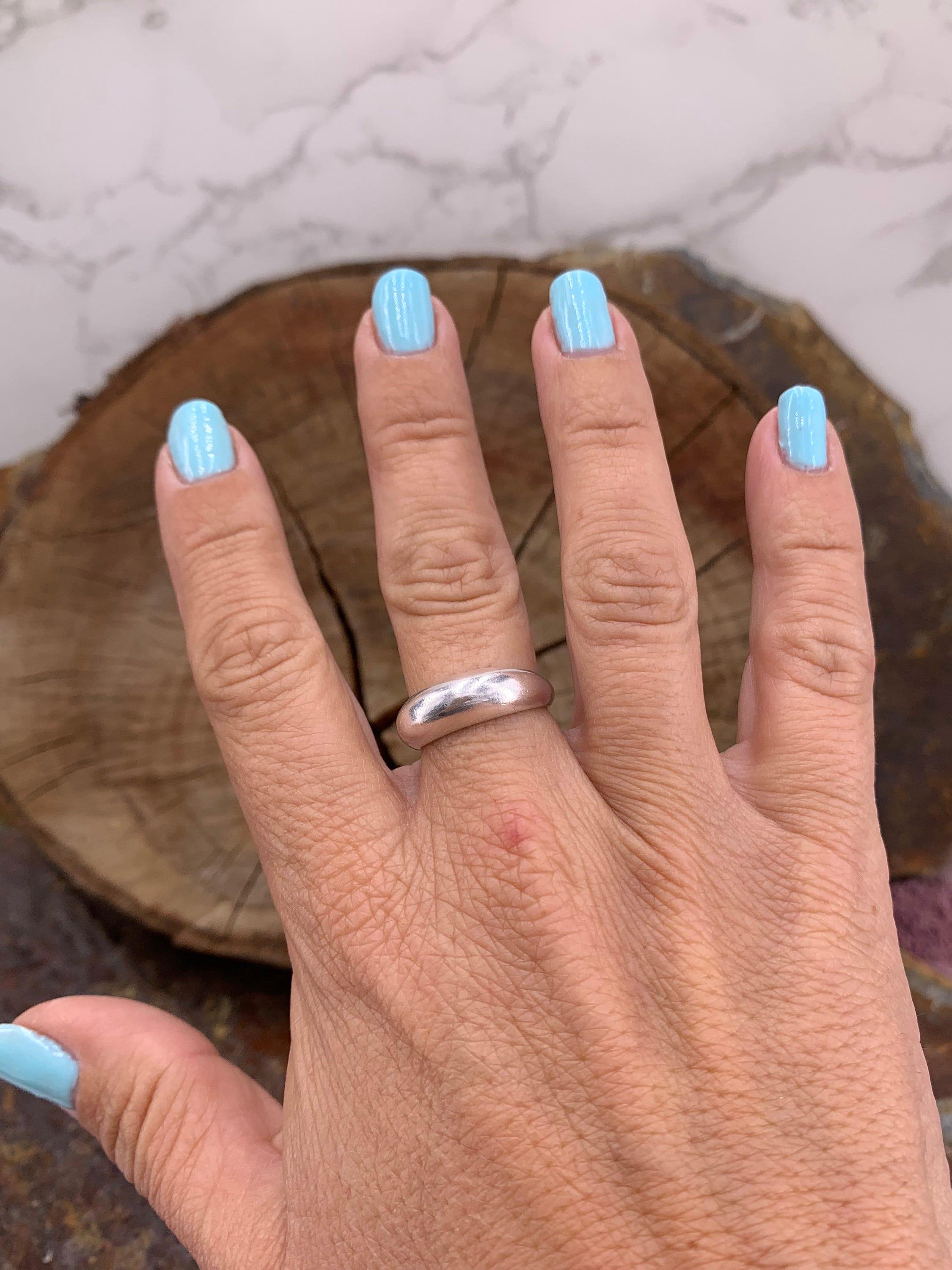 Chunky silver ring, dome ring, bold silver ring, statement silver ring, bulky wide ring, bohemian  ring, uno de 50 style, gift for women
