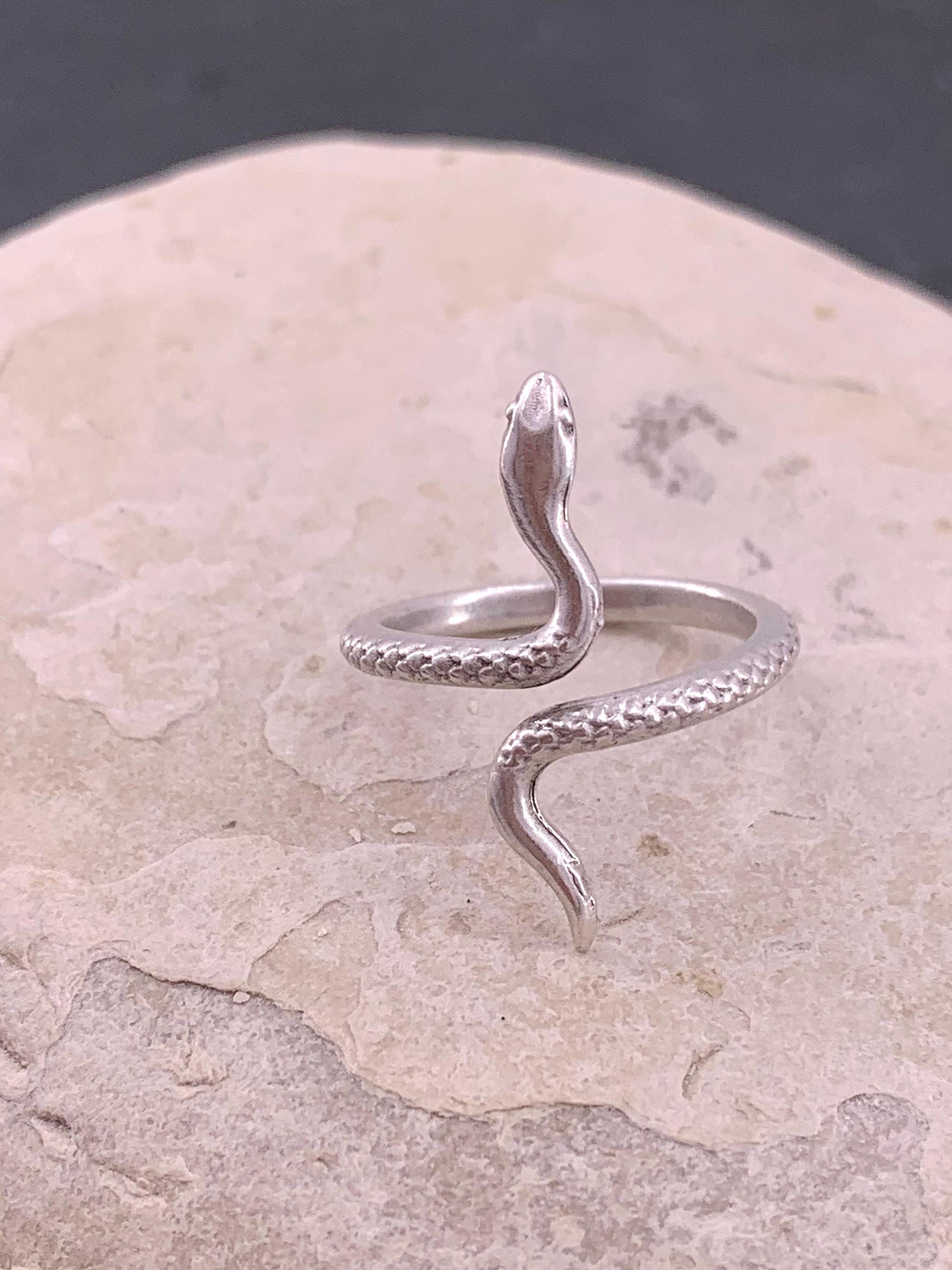 Unisex silver snake earrings – rock-inspired style – surgical steel posts – silver-plated – everyday jewelry by kukuri