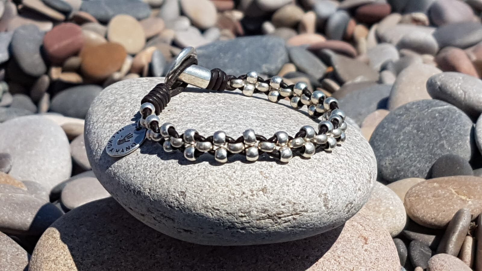 Leather Bracelet, wrap bracelet, boho , silver bracelet, leather bracelet, rock bracelet, Uno de 50 style, women gift, beaded bracelet,