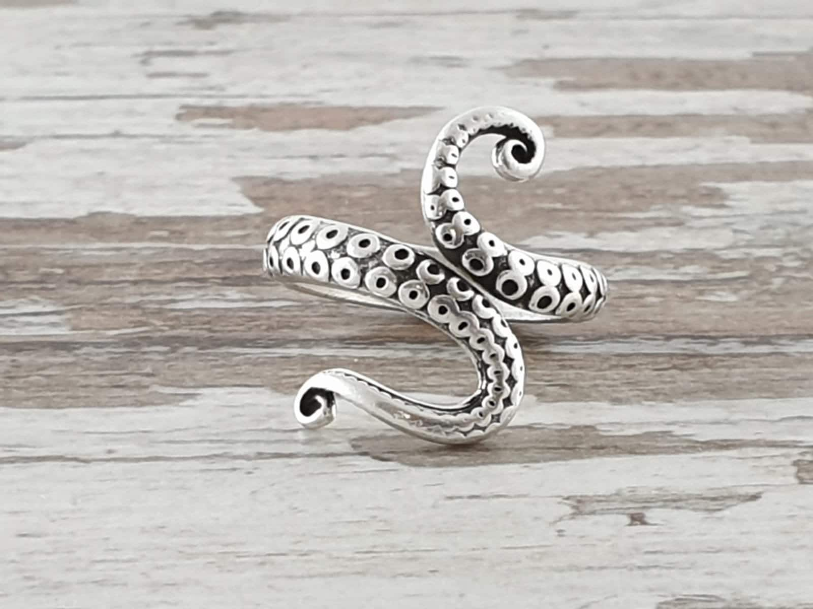 chunky silver ring, bohemian ring, silver ring, octopus ring, boho ring, gold ring, modern ring, original ring, kraken ring, statement ring