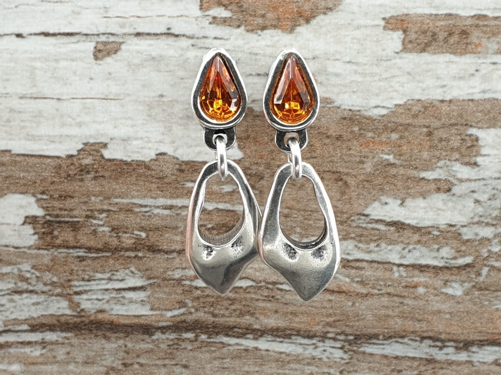 Pendientes elegantes de plata caída y cristal de Swarovski, pendientes de cristal llamativos, pendientes llamativos y coloridos, joyería