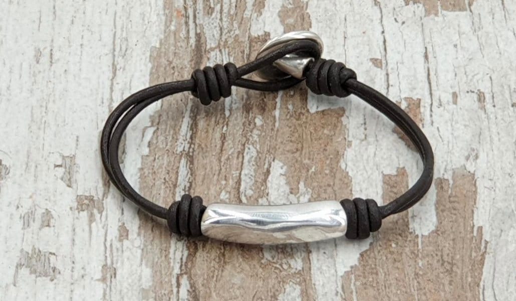 boho leather bracelet, silver bracelet, leather bracelet, leather jewelry, hippie bracelet, tribal bracelet,  style, cord bracelet