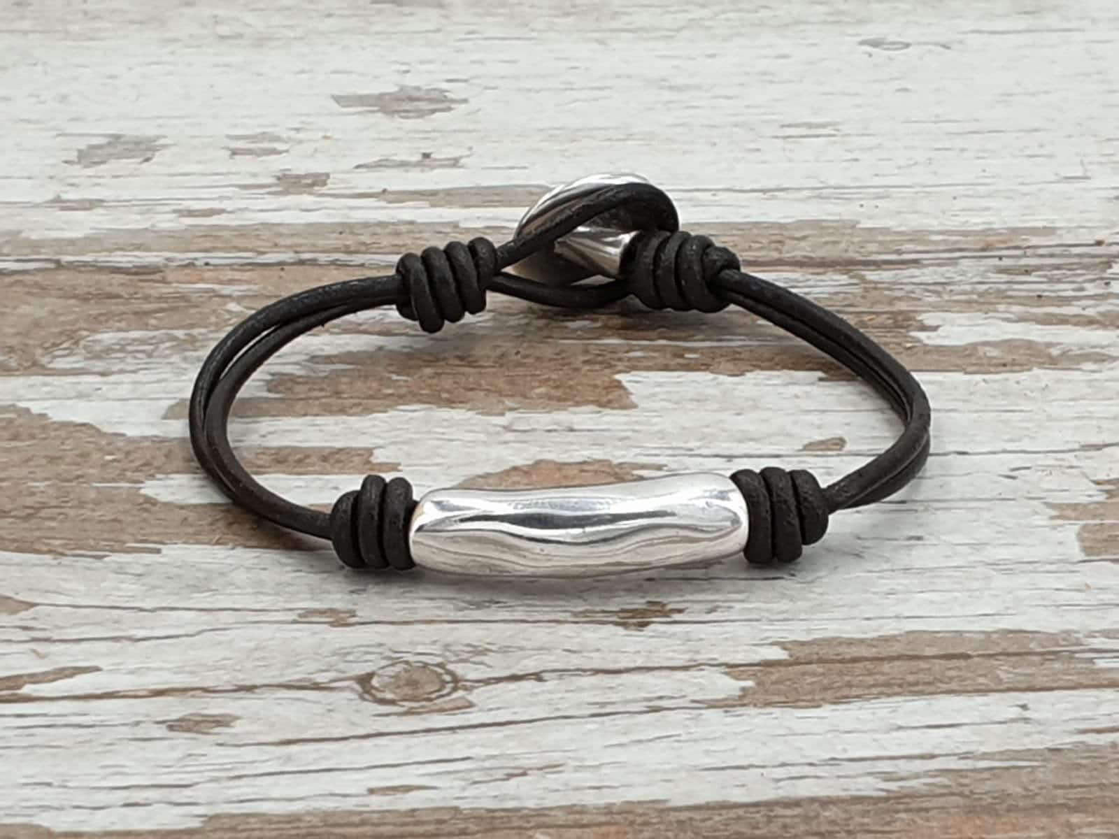 boho leather bracelet, silver bracelet, leather bracelet, leather jewelry, hippie bracelet, tribal bracelet,  style, cord bracelet