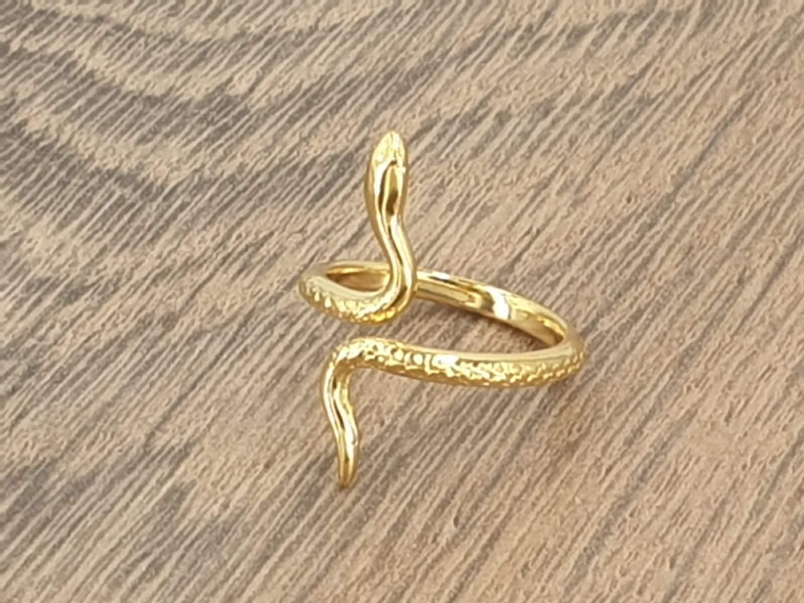 Anillo serpiente de plata, anillo de plata boho ajustable, anillo de plata boho, anillos boho de animales, anillo de oro, anillo de declaración, anillo boho, Uno de 50