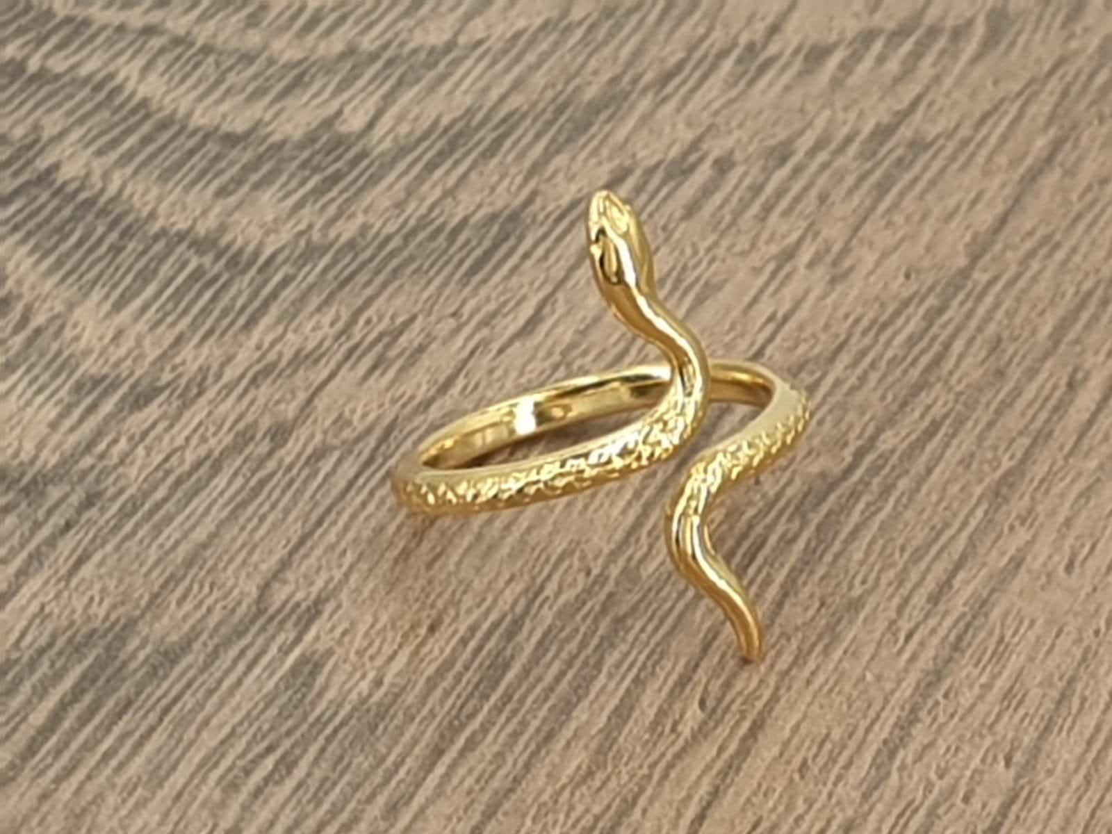 Anillo serpiente, anillo de plata boho ajustable, anillo de plata boho, anillos boho de animales, anillo de oro, anillo de declaración, anillo boho, estilo Uno de 50