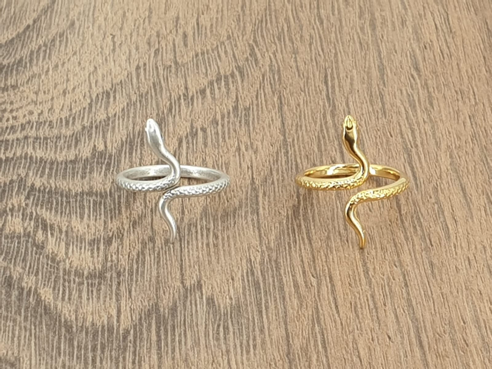 Snake ring, adjustable boho silver ring, boho silver ring, animal boho rings, gold ring, statement ring, bohemian ring, Uno de 50 style