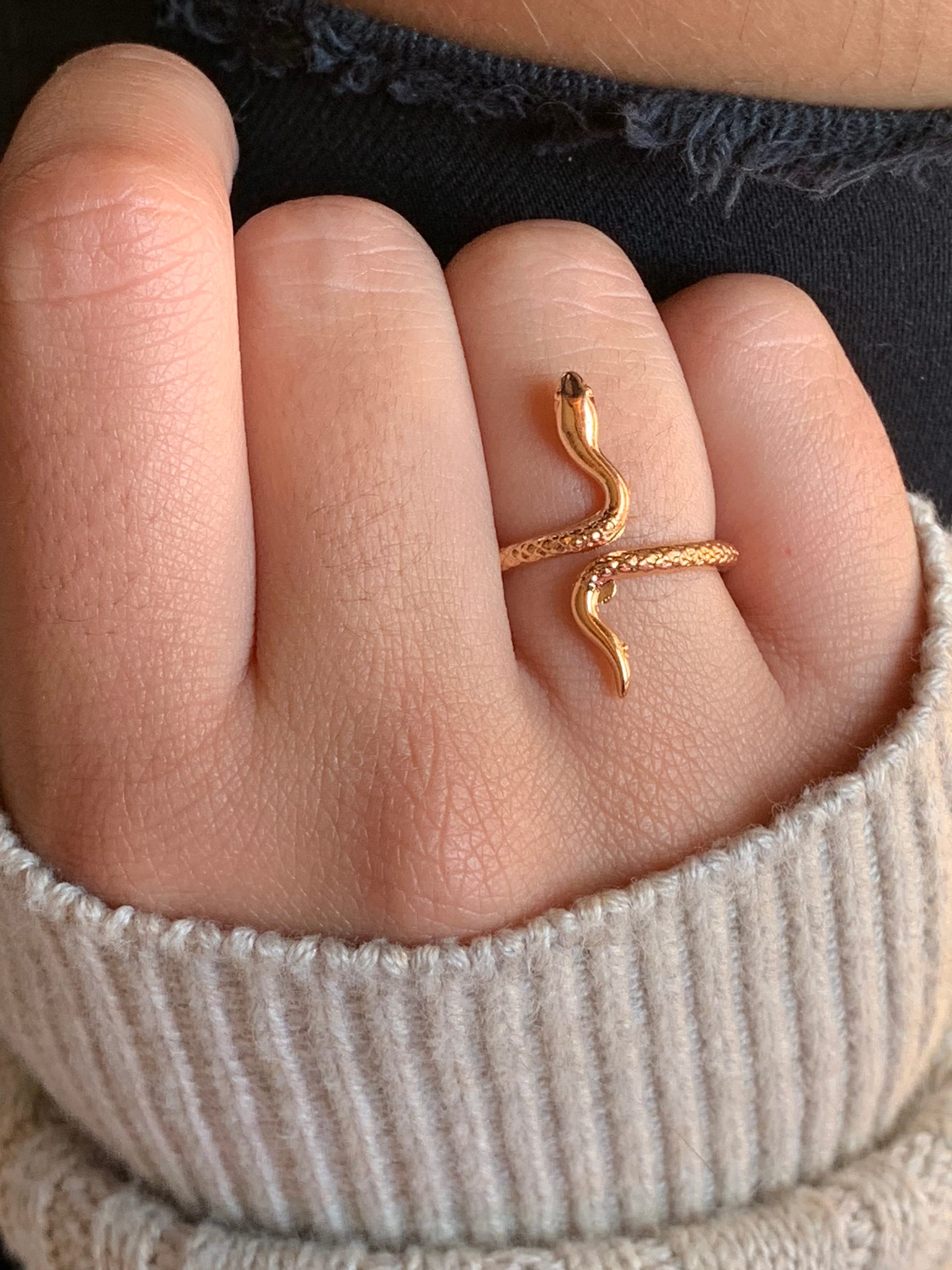 Silver snake ring, adjustable boho silver ring, boho silver ring, animal boho rings, gold ring, statement ring, bohemian ring, Uno de 50