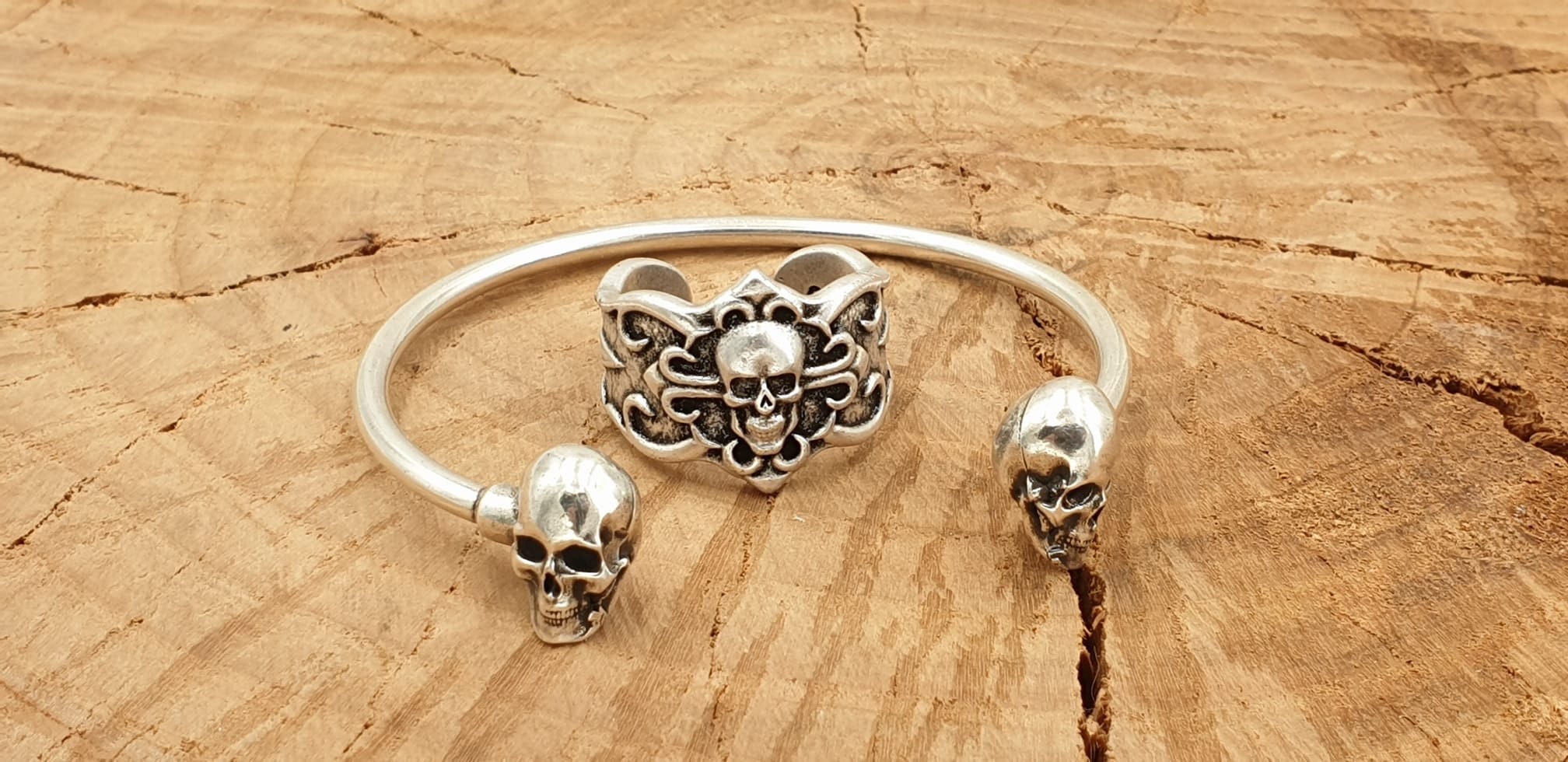 Anillo calavera, Anillo unisex Chunky, anillo de plata hombre, anillo de plata grabado, anillo de declaración, anillo de hombre, anillo de plata de mujer