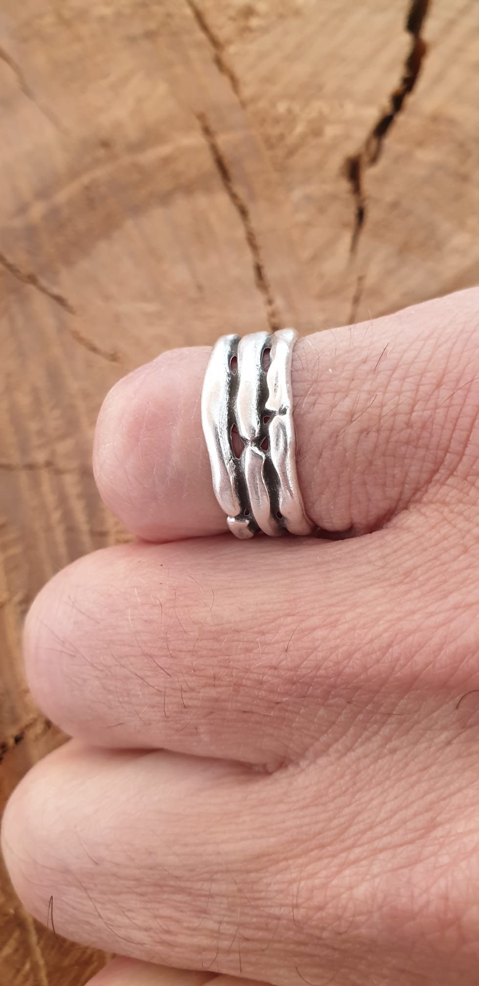 Unisex Chunky ring, men Silver ring, engraved silver ring, Statement ring, man ring, woman silver ring