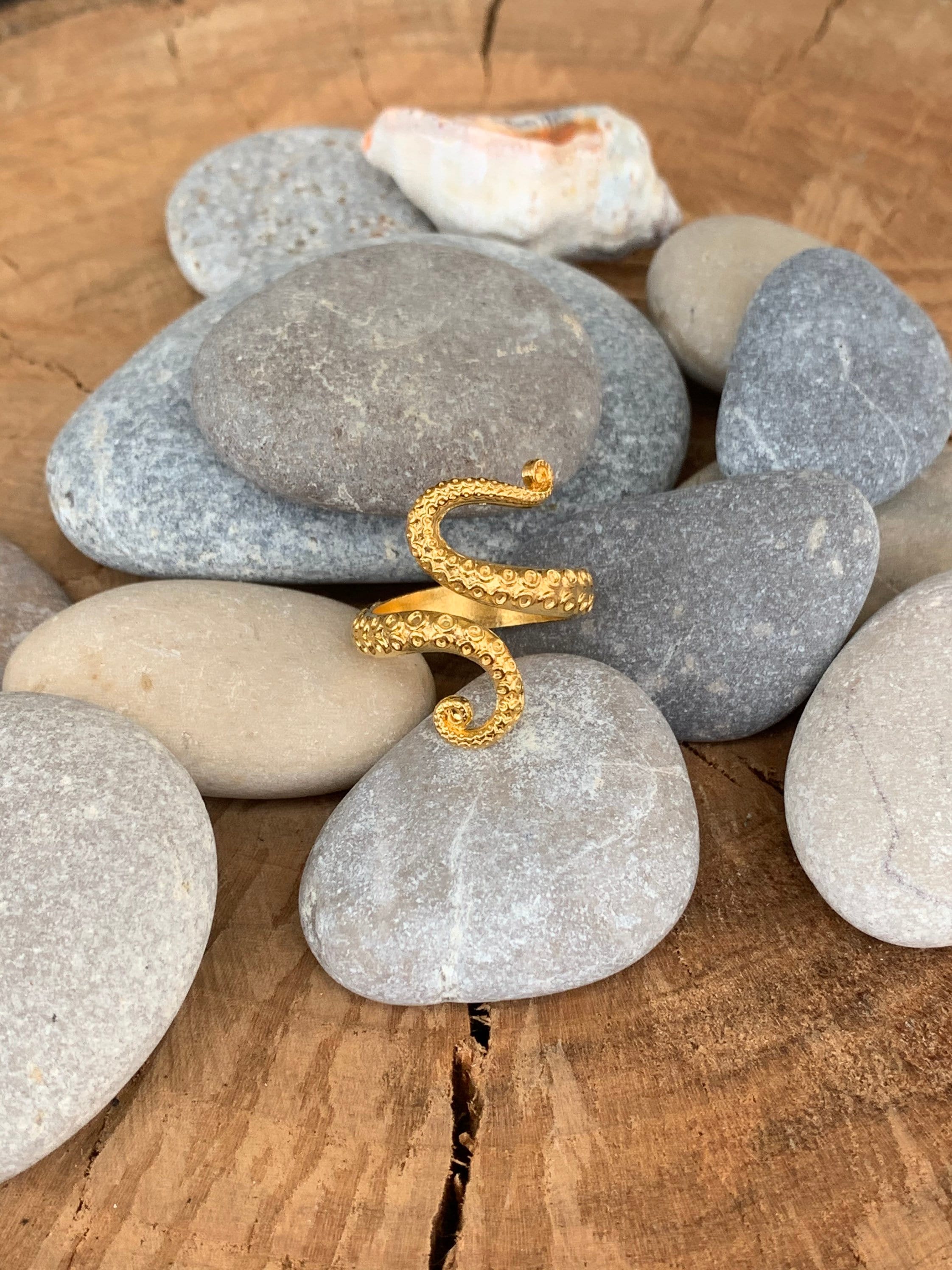 chunky silver ring, bohemian ring, silver ring, octopus ring, boho ring, gold ring, modern ring, original ring, kraken ring, statement ring