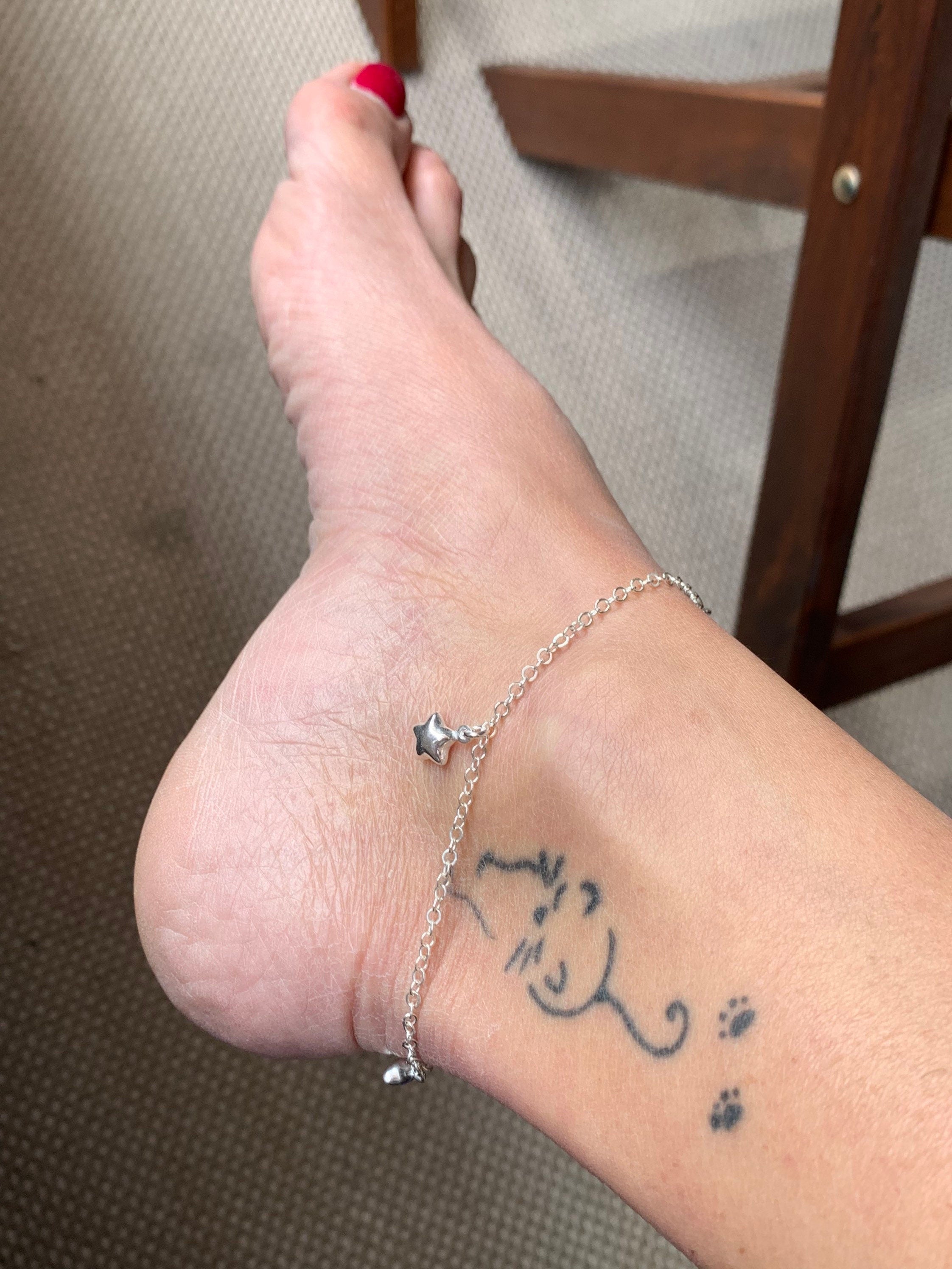 minimalist 925 sterling silver anklet, fine silver anklet, delicate anklet, sparkly anklet, boho anklet, summer anklet, gift for women,