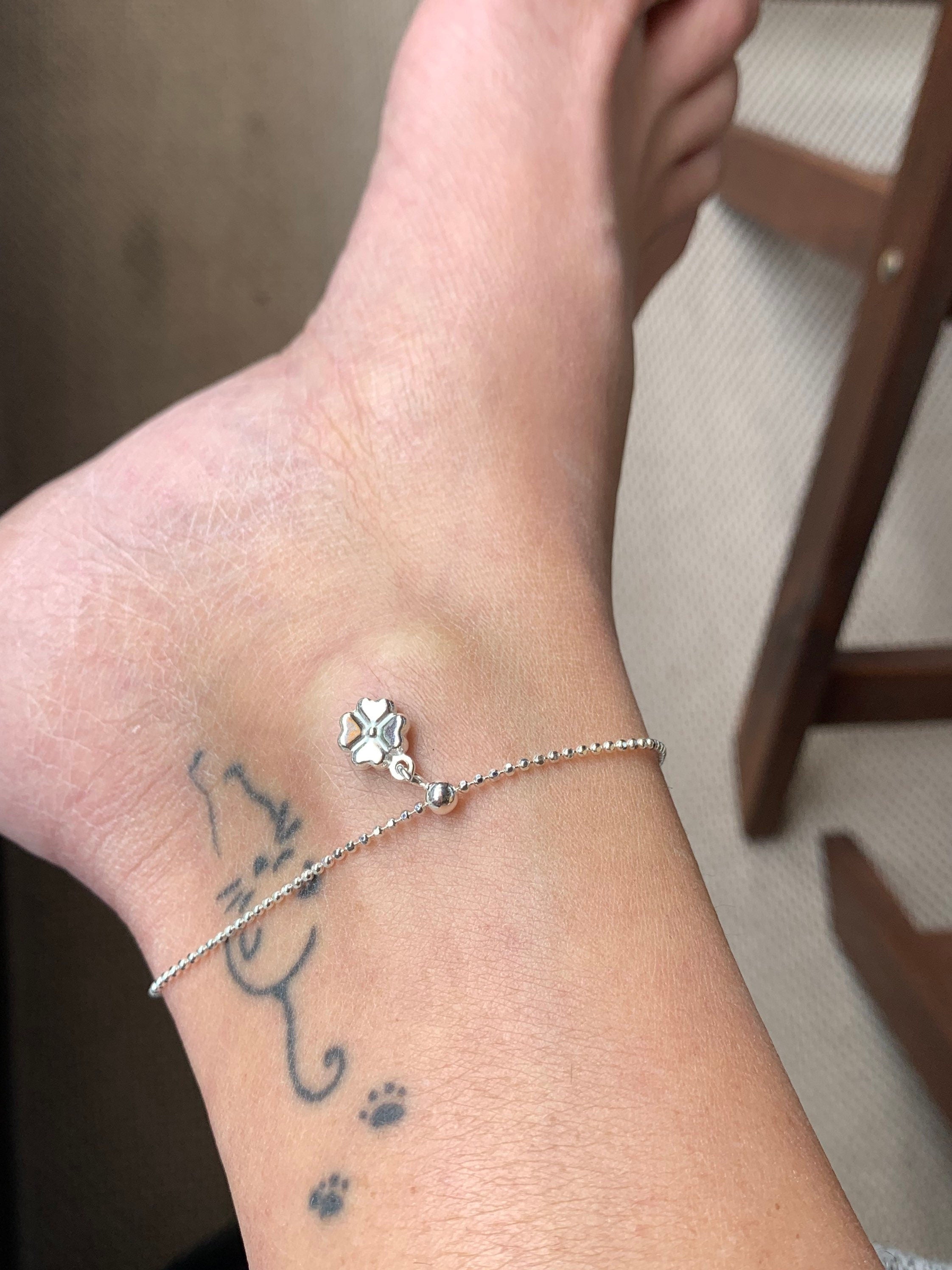 minimalist 925 sterling silver anklet, fine silver anklet, delicate anklet, sparkly anklet, boho anklet, summer anklet, gift for women,