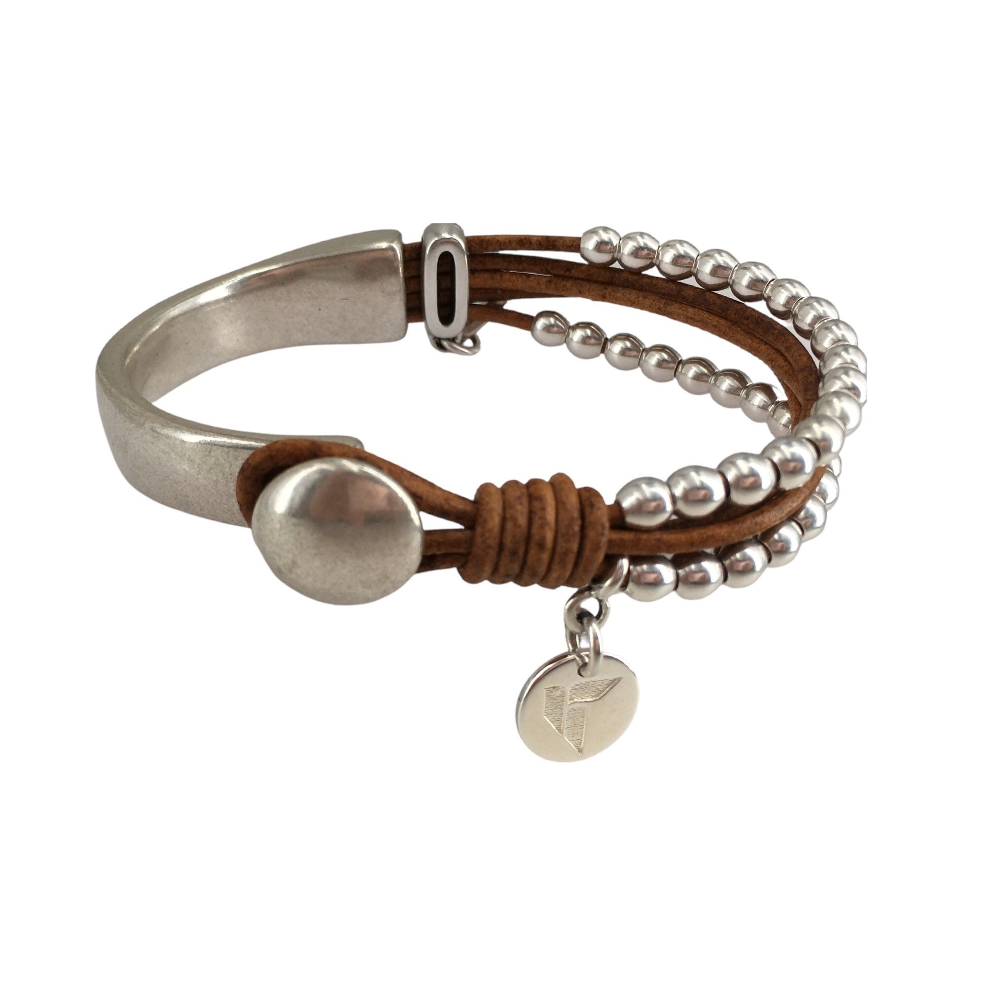 Pulsera, pulsera wrap, pulsera boho, pulsera plata, cuero, pulsera rock, pulsera mujer,