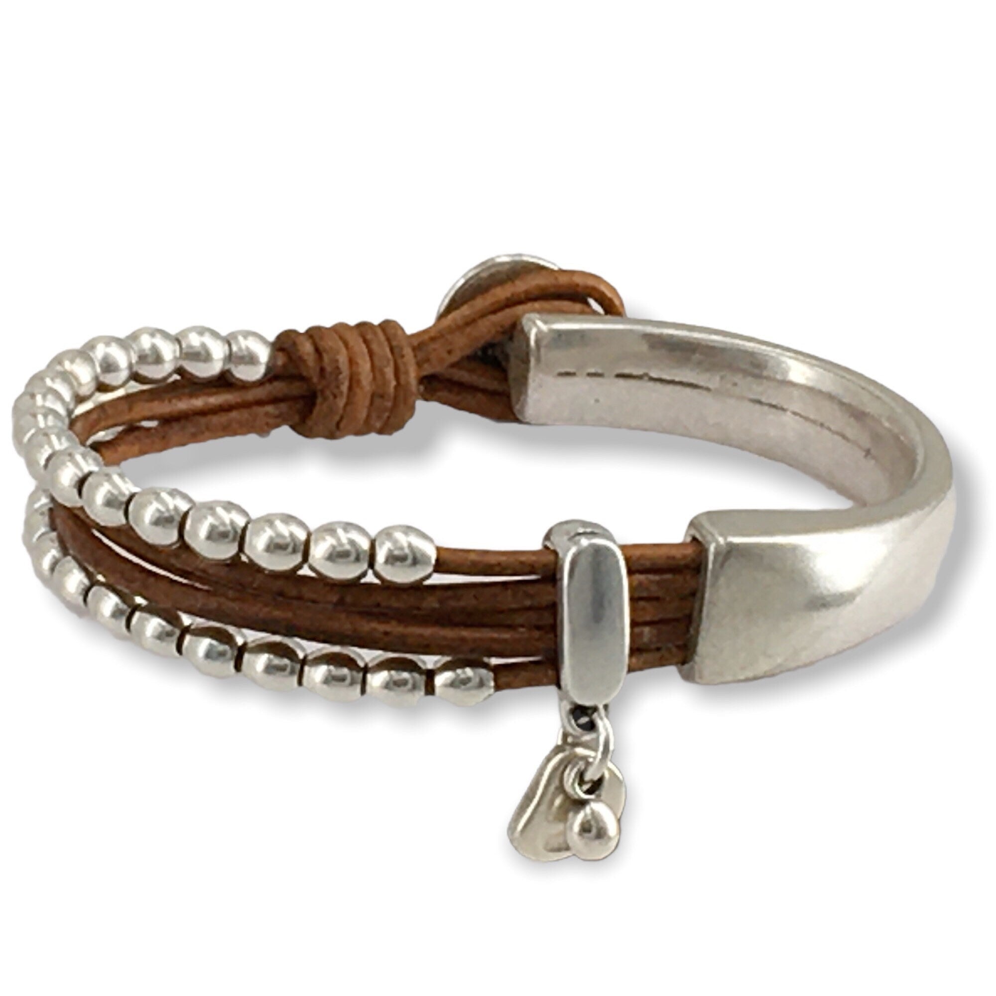 Bracelet, wrap bracelet, boho bracelet, silver bracelet, leather , rock bracelet, woman bracelet,