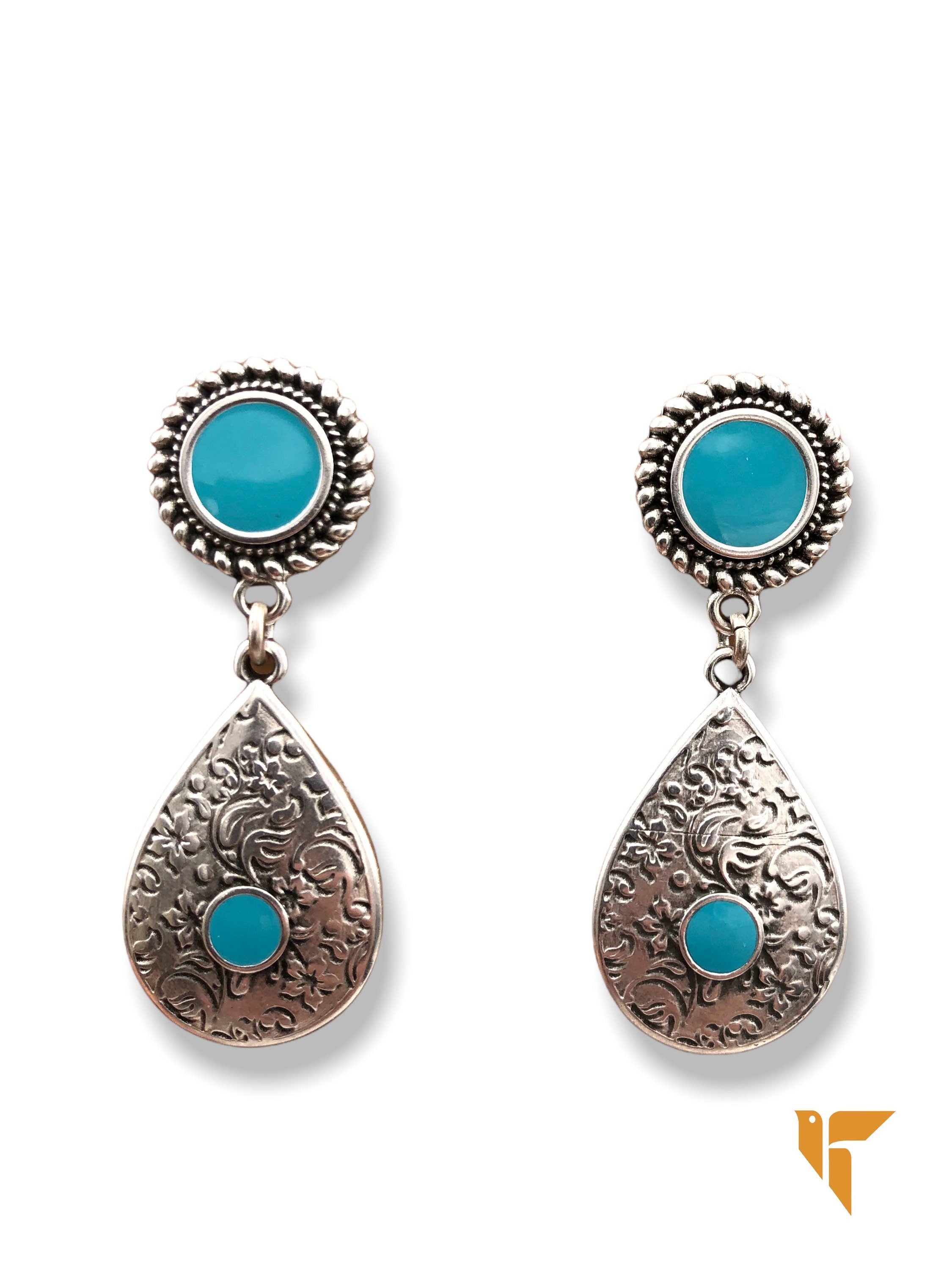 Long tear earrings, ethnic earrings, large tribal earrings, chunky silver earrings, blue earrings,  style; Turkish earrings,