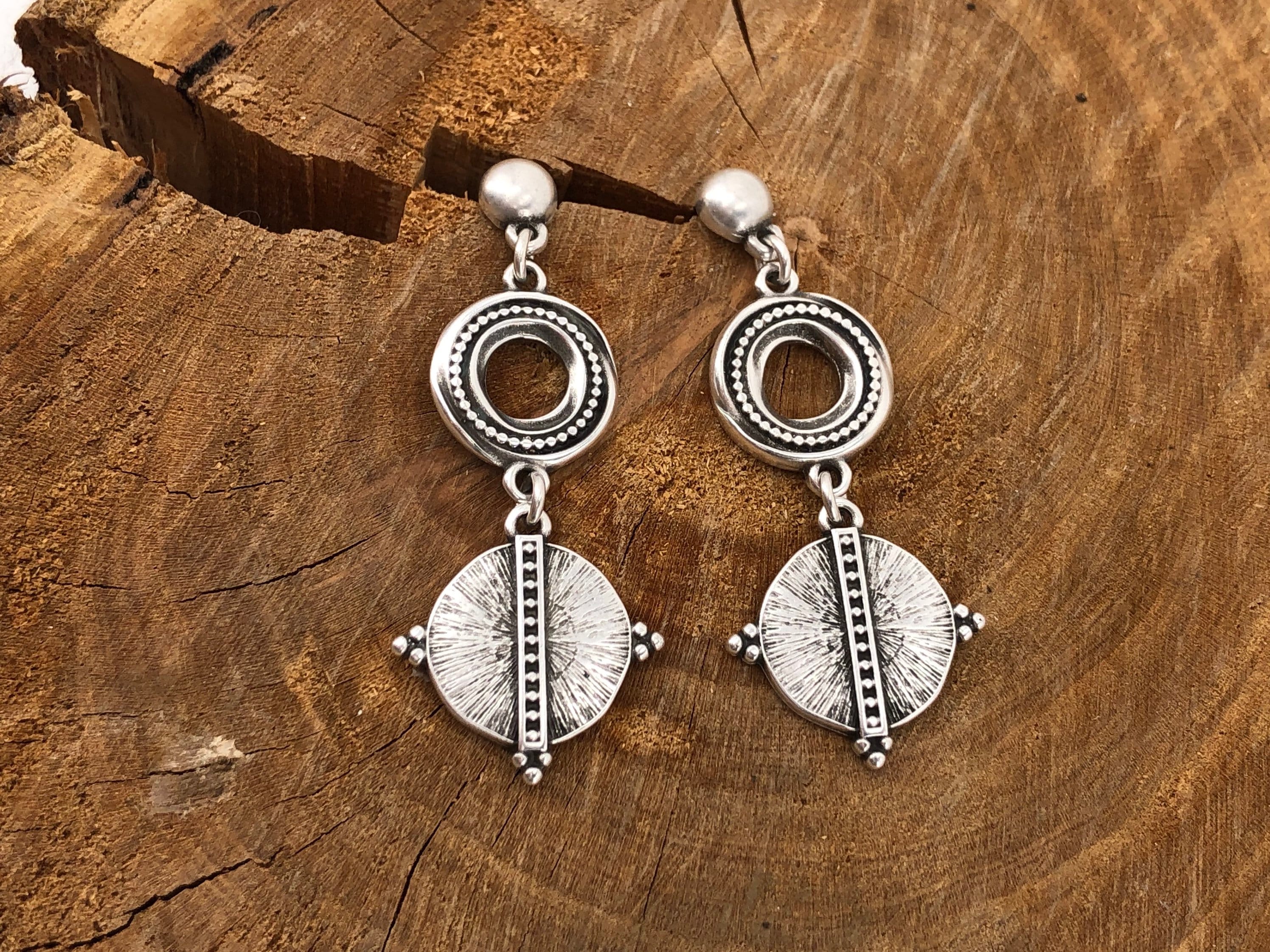 Long tear earrings, ethnic earrings, large tribal earrings, chunky silver earrings, hippie earrings,  style; Turkish earrings,