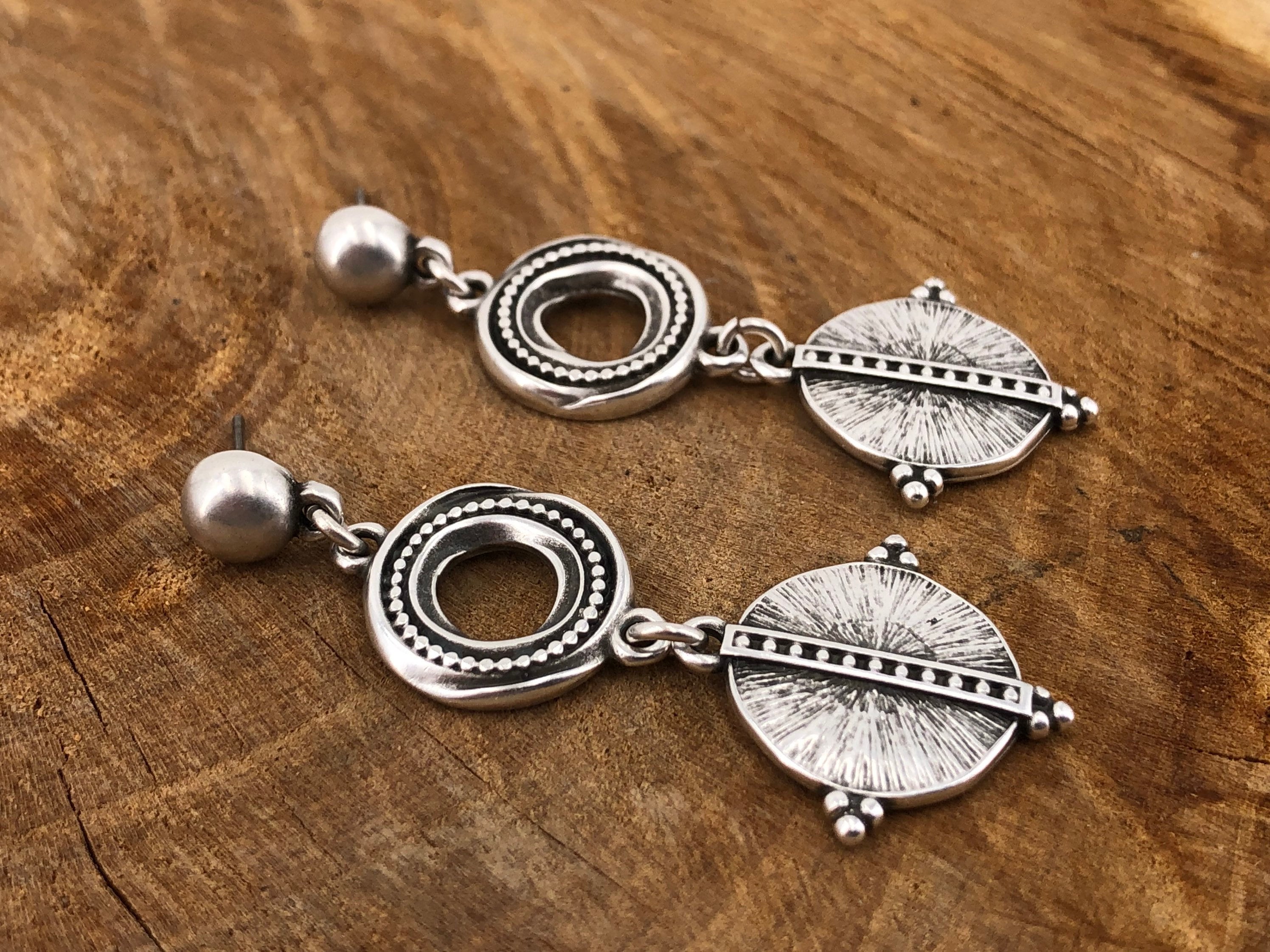 Long tear earrings, ethnic earrings, large tribal earrings, chunky silver earrings, hippie earrings,  style; Turkish earrings,