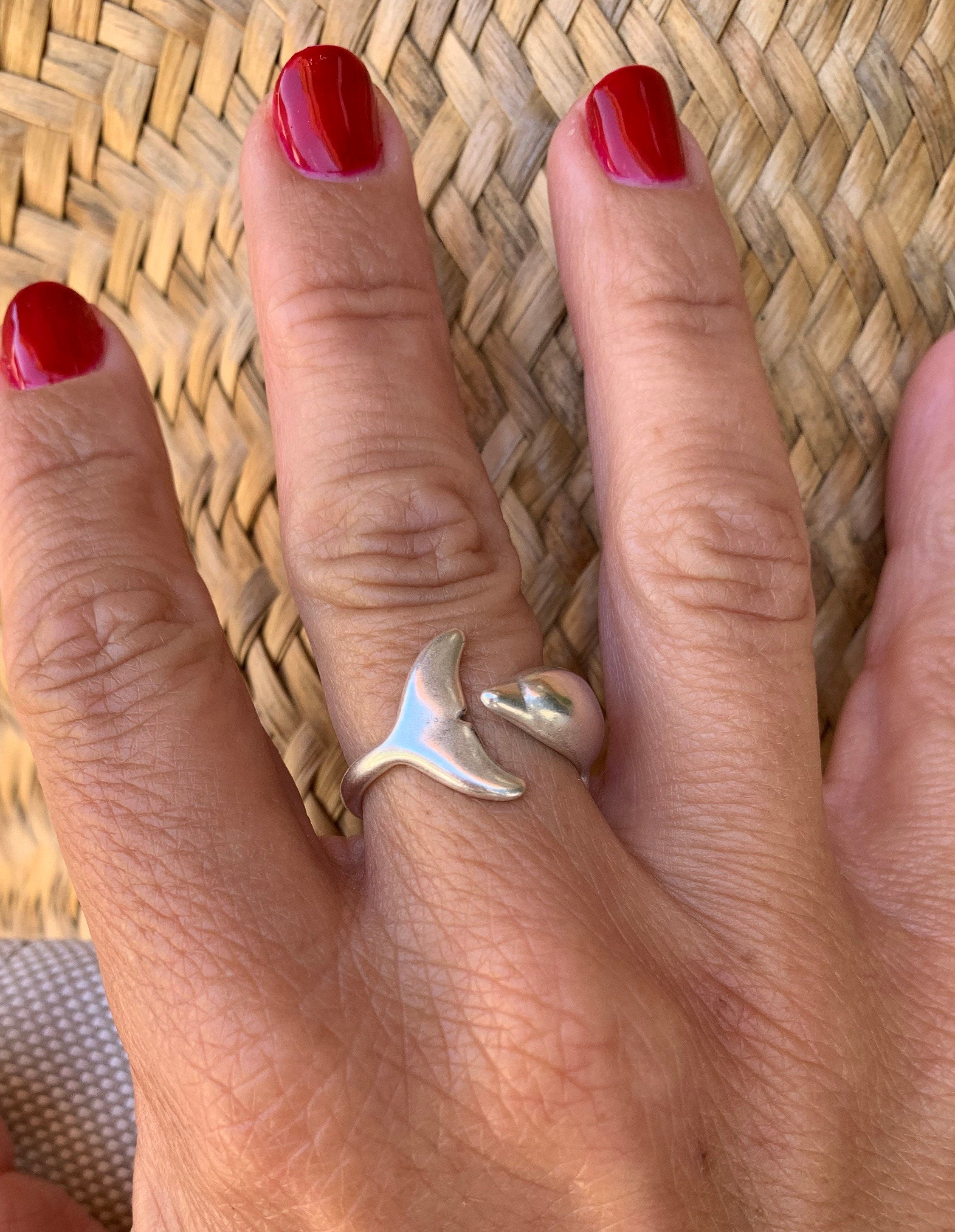 Dolphin ring, adjustable boho silver ring, boho silver ring, animal boho rings, gold ring, statement ring, bohemian ring, Uno de 50 style